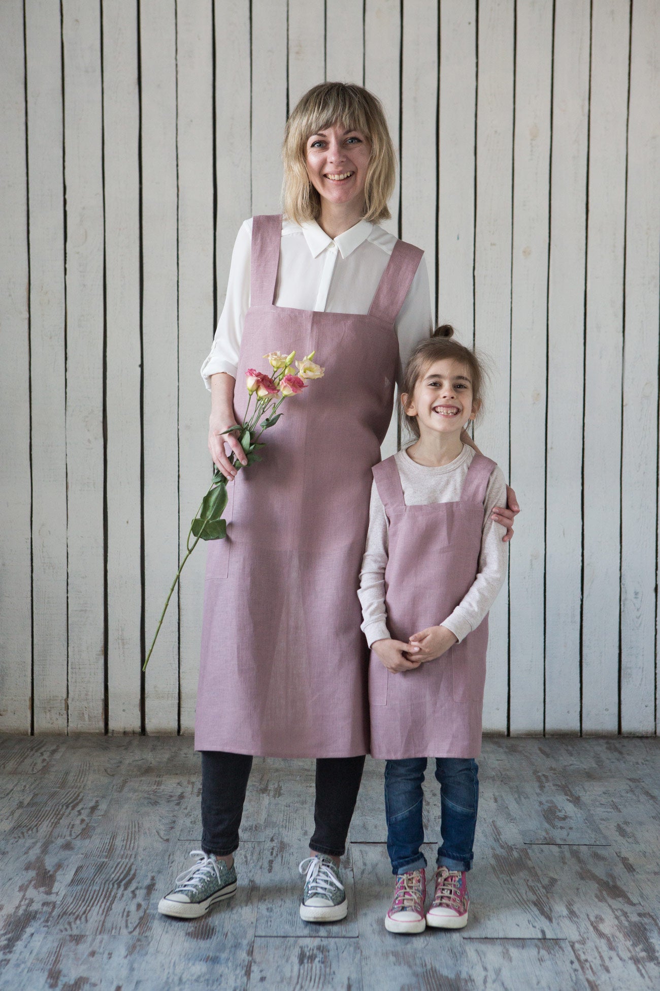 Women’s Linen Pinafore Apron with Pockets | Multiple Colour Options