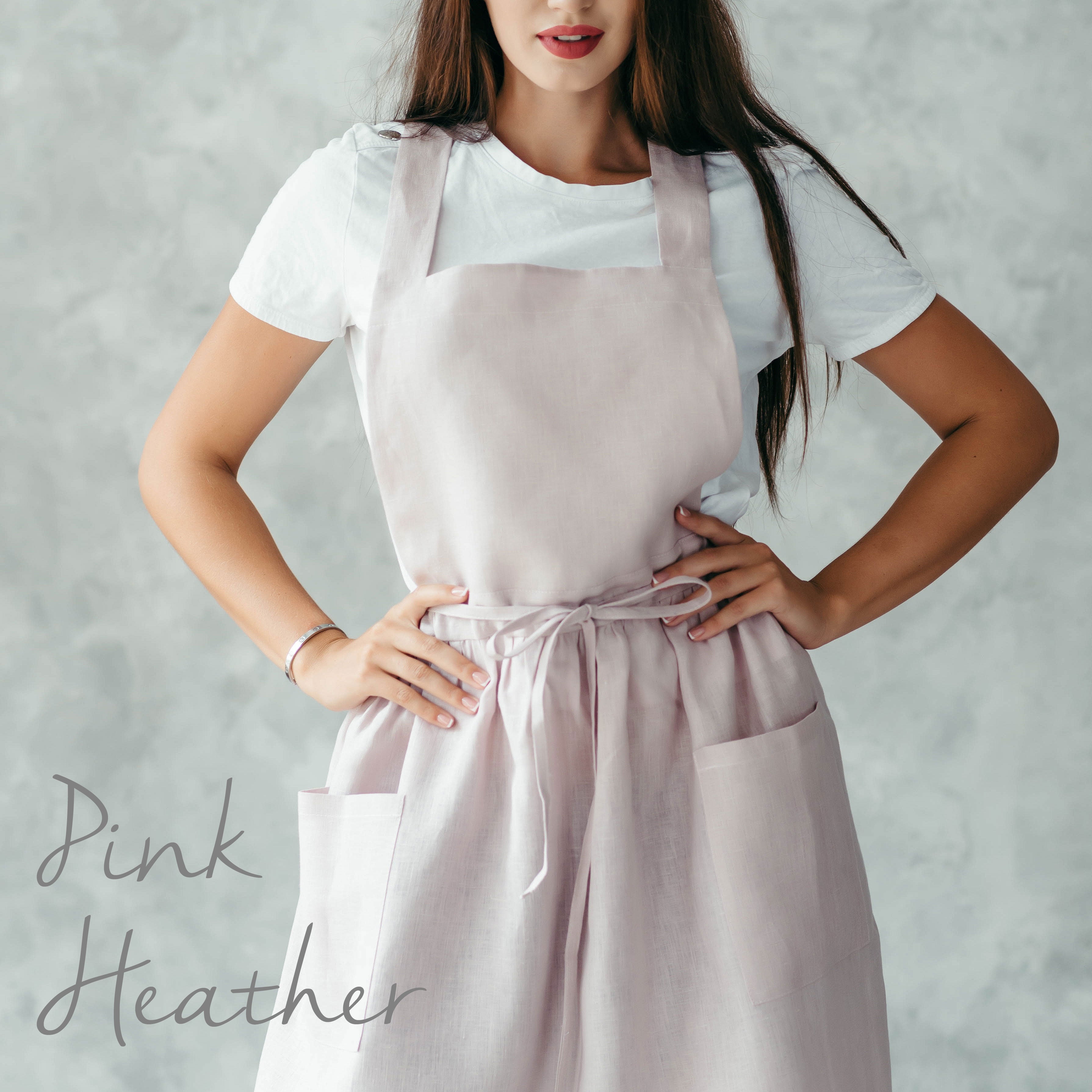 Girls’ Cross-Back Linen Apron