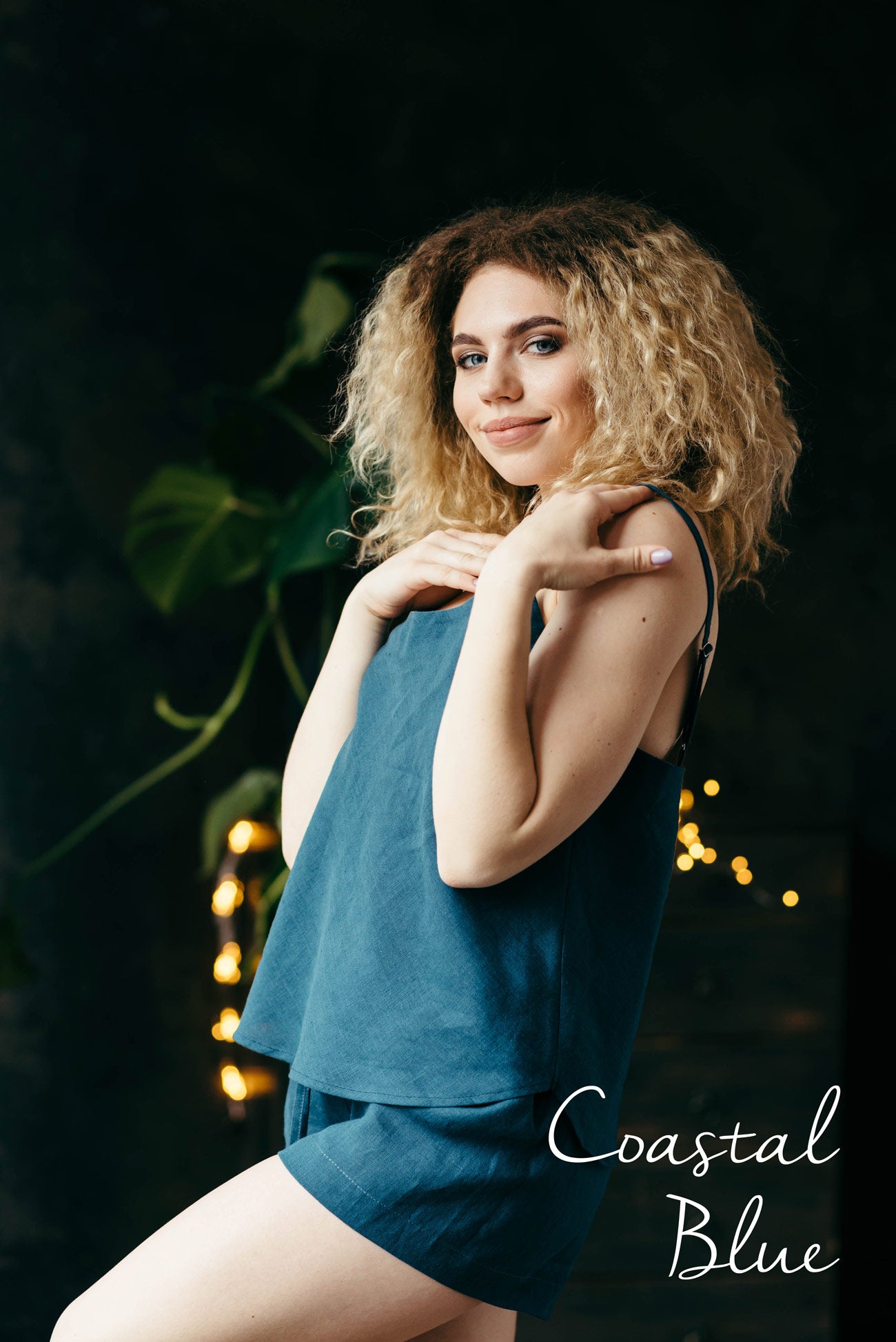 Linen Pyjama Shorts Set