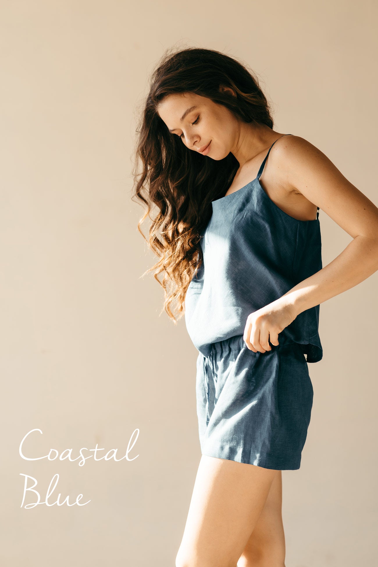 Linen Pyjama Shorts Set