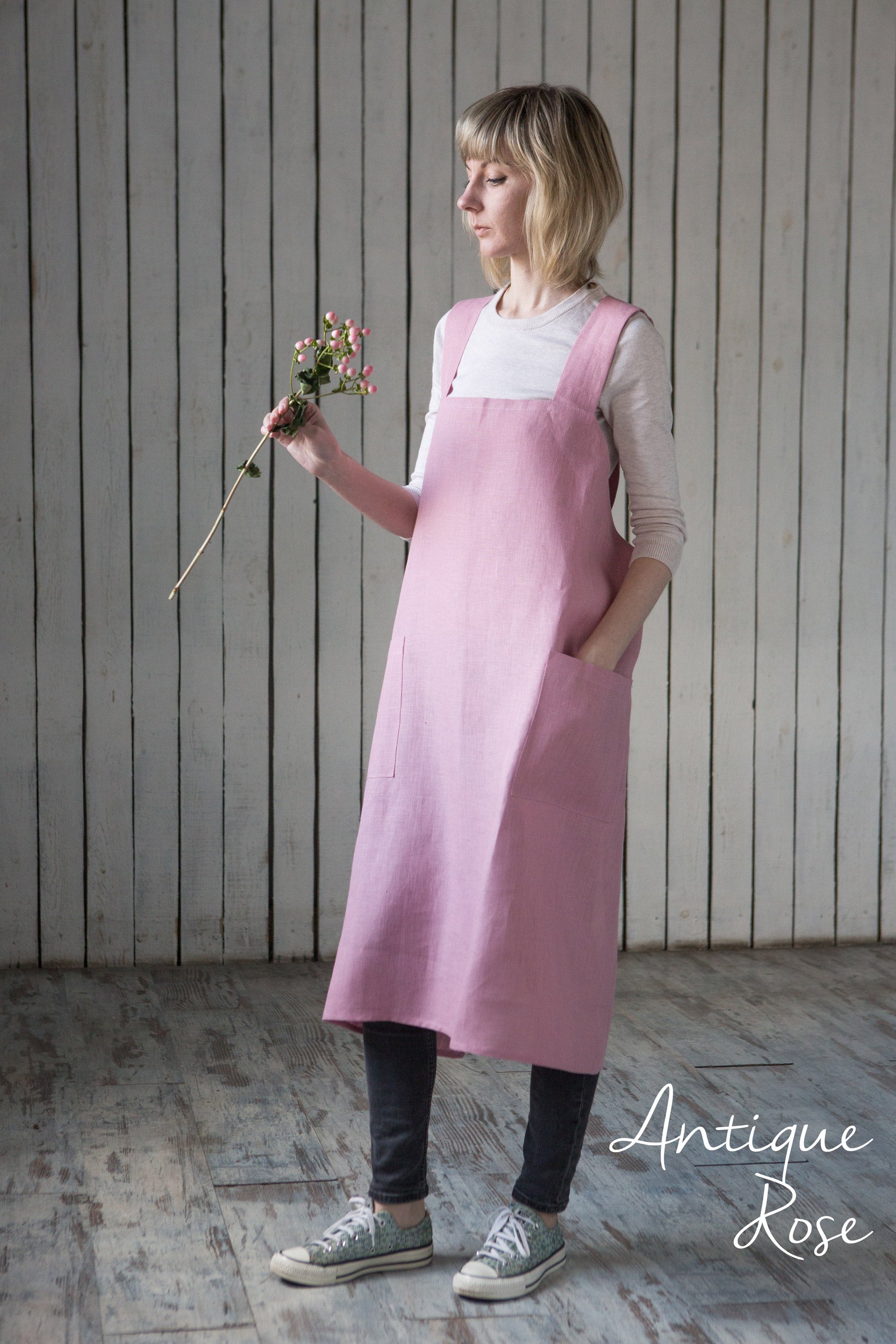 Child’s Linen Smock Apron | Kids Japanese Pinafore