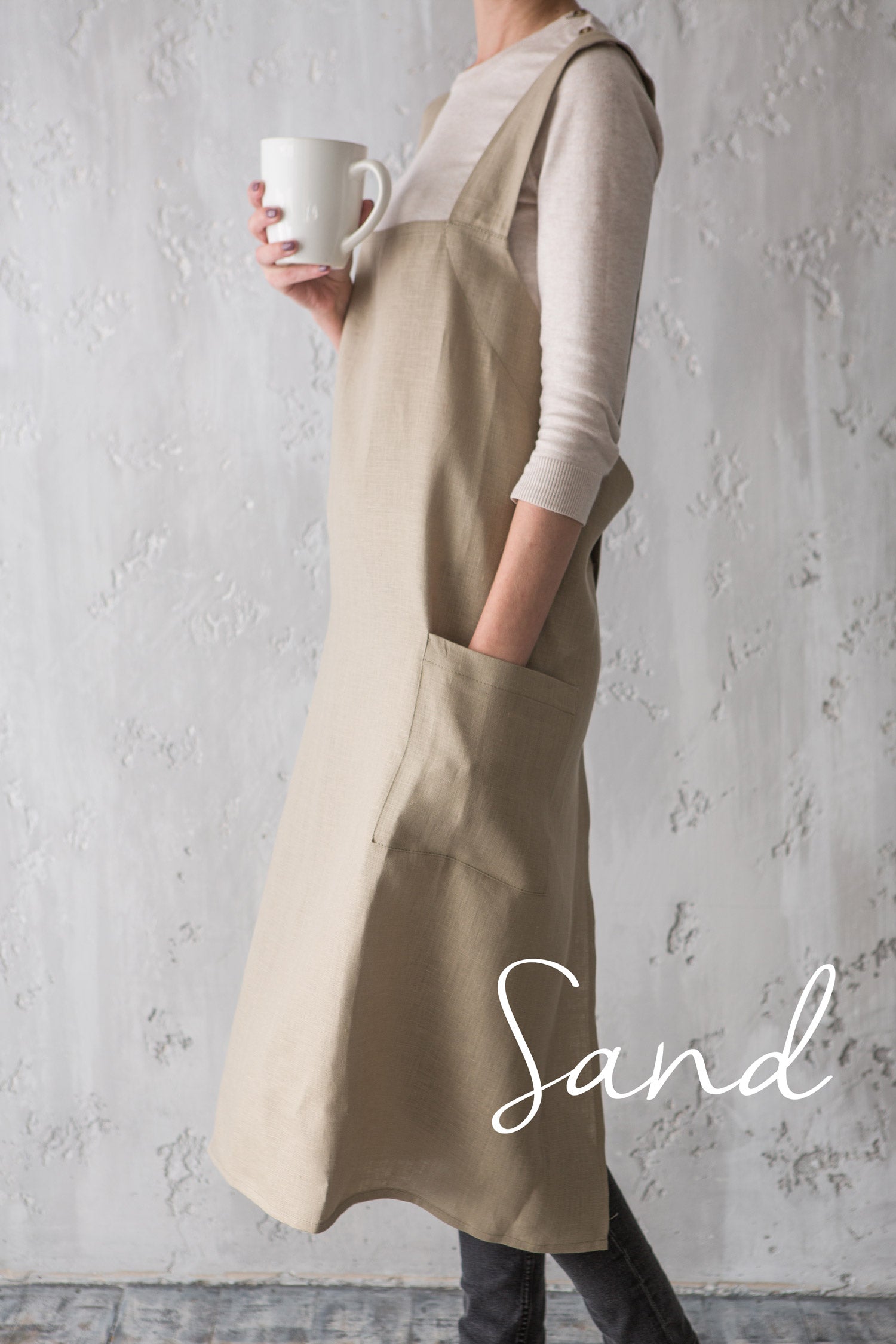 Linen Pinafore Apron | Apron for Artists