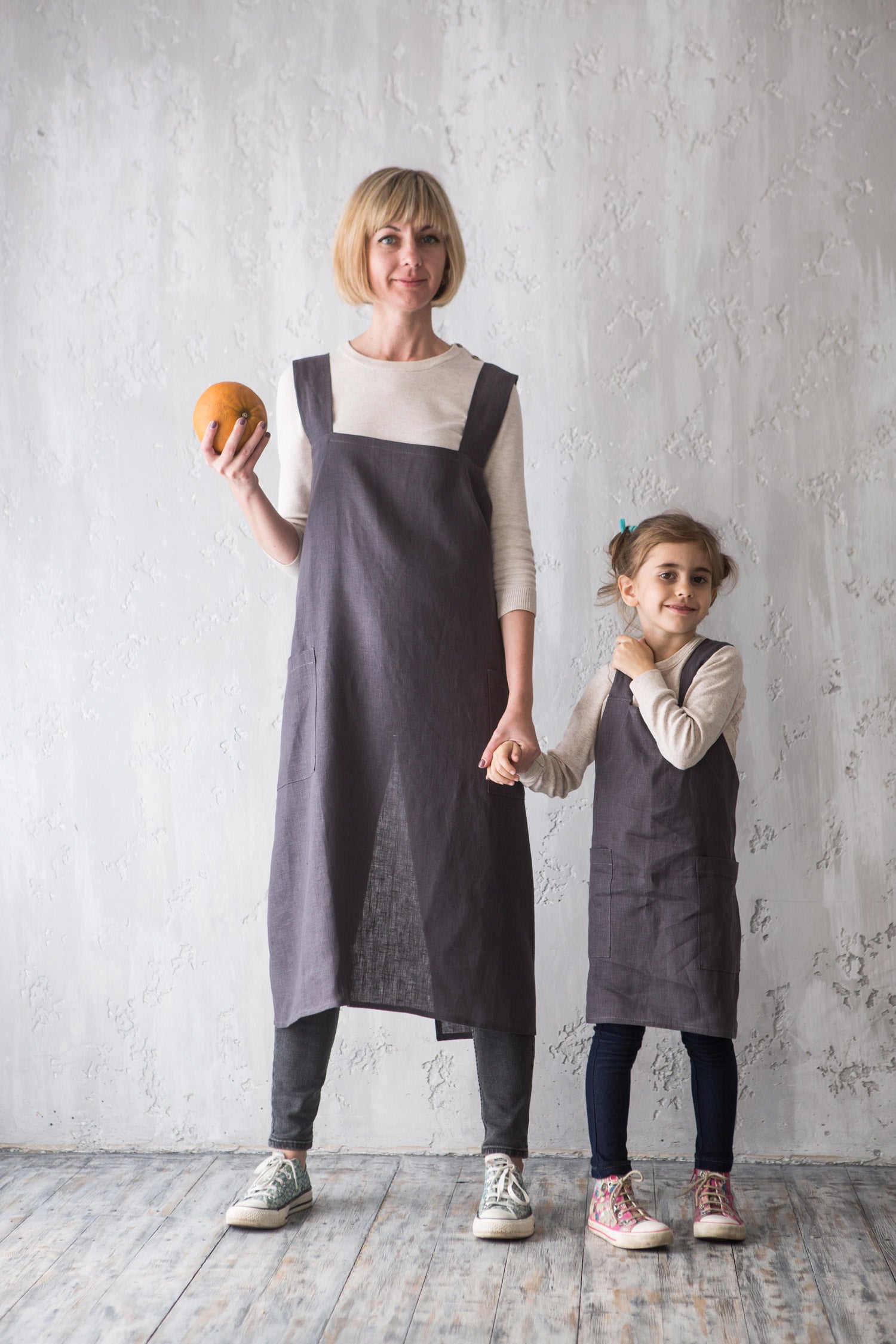 Child’s Linen Smock Apron | Kids Japanese Pinafore