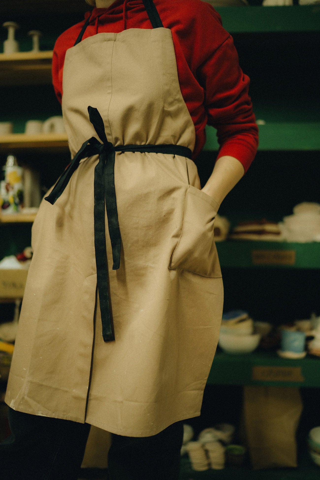 Natural Linen Artist Apron
