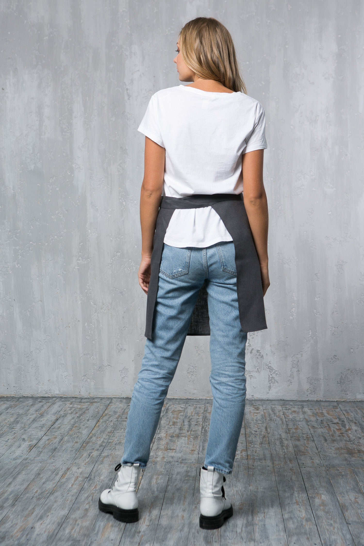 Linen Waist Apron for Kitchen & Craft