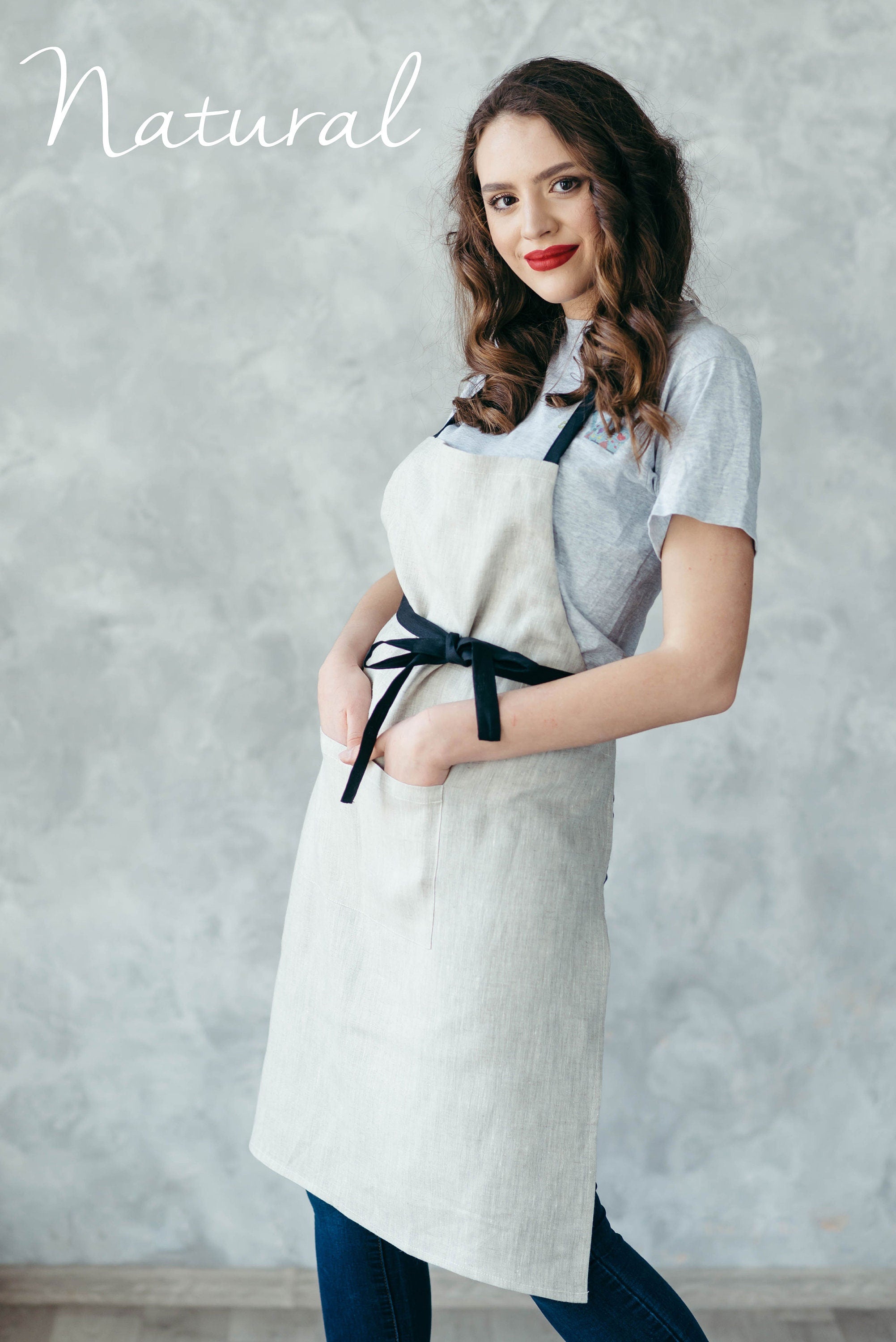 Classic Linen BBQ Apron