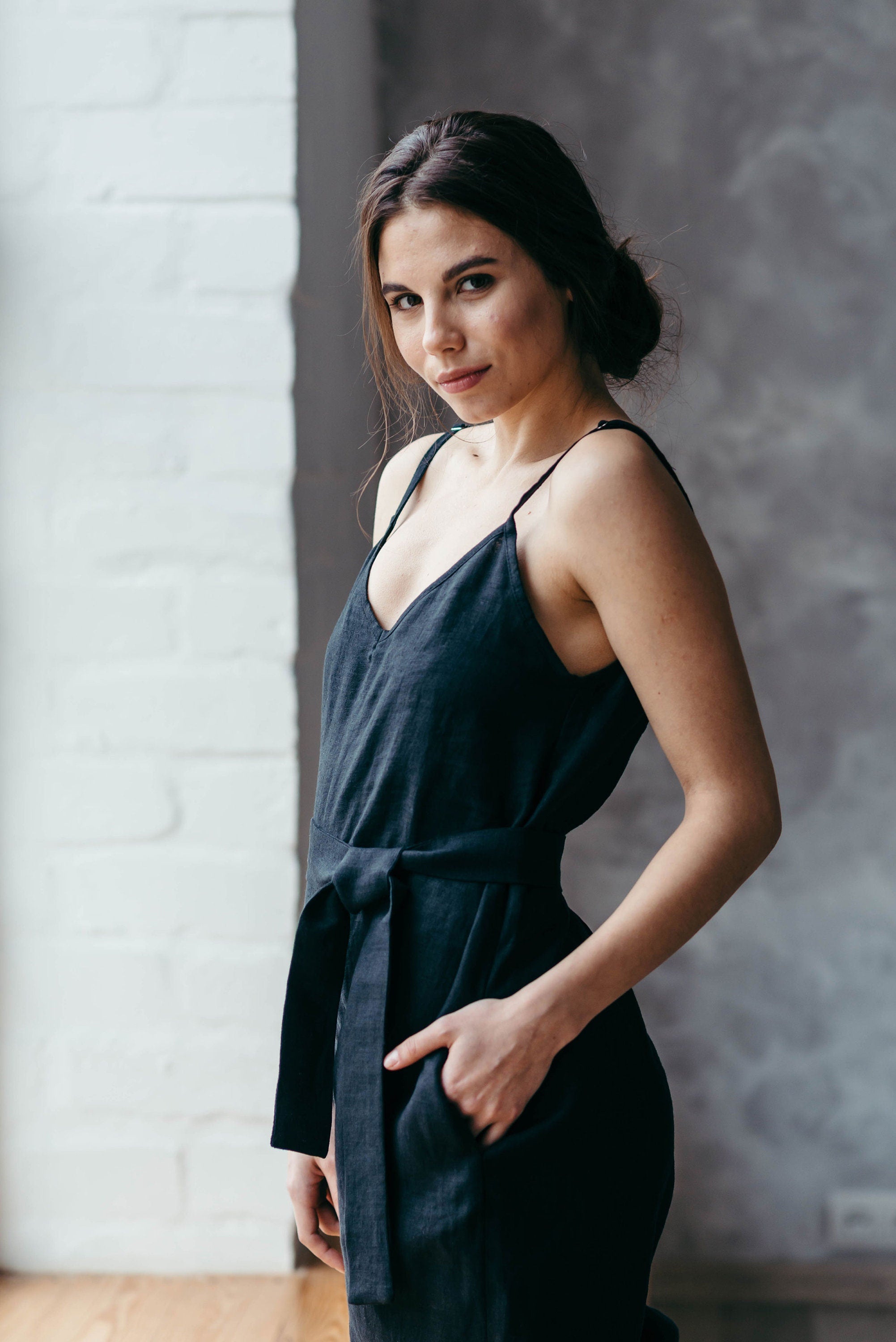 Summer Linen Jumpsuit | Coastal Bue