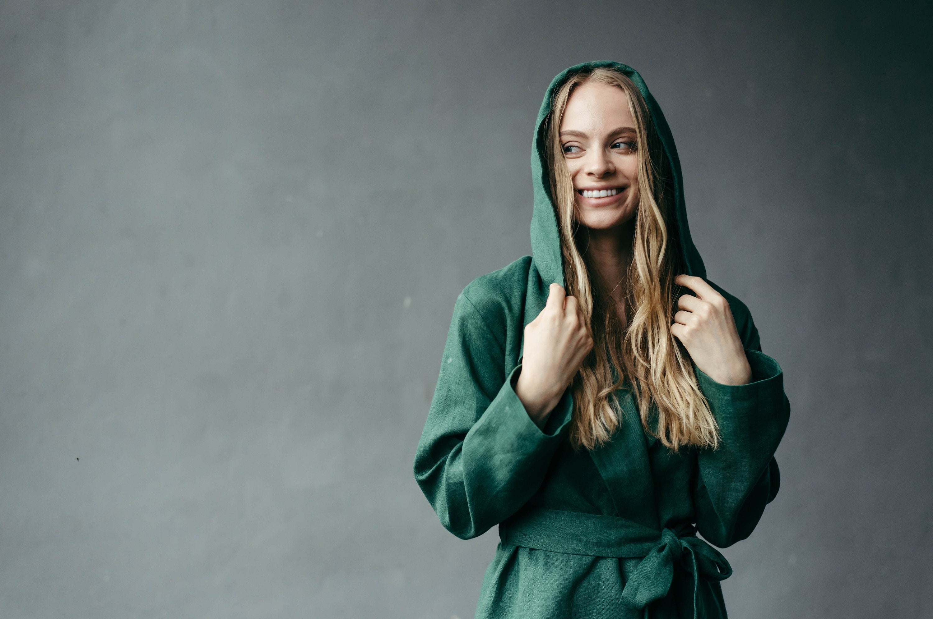 Women’s Linen Jacket with Hood
