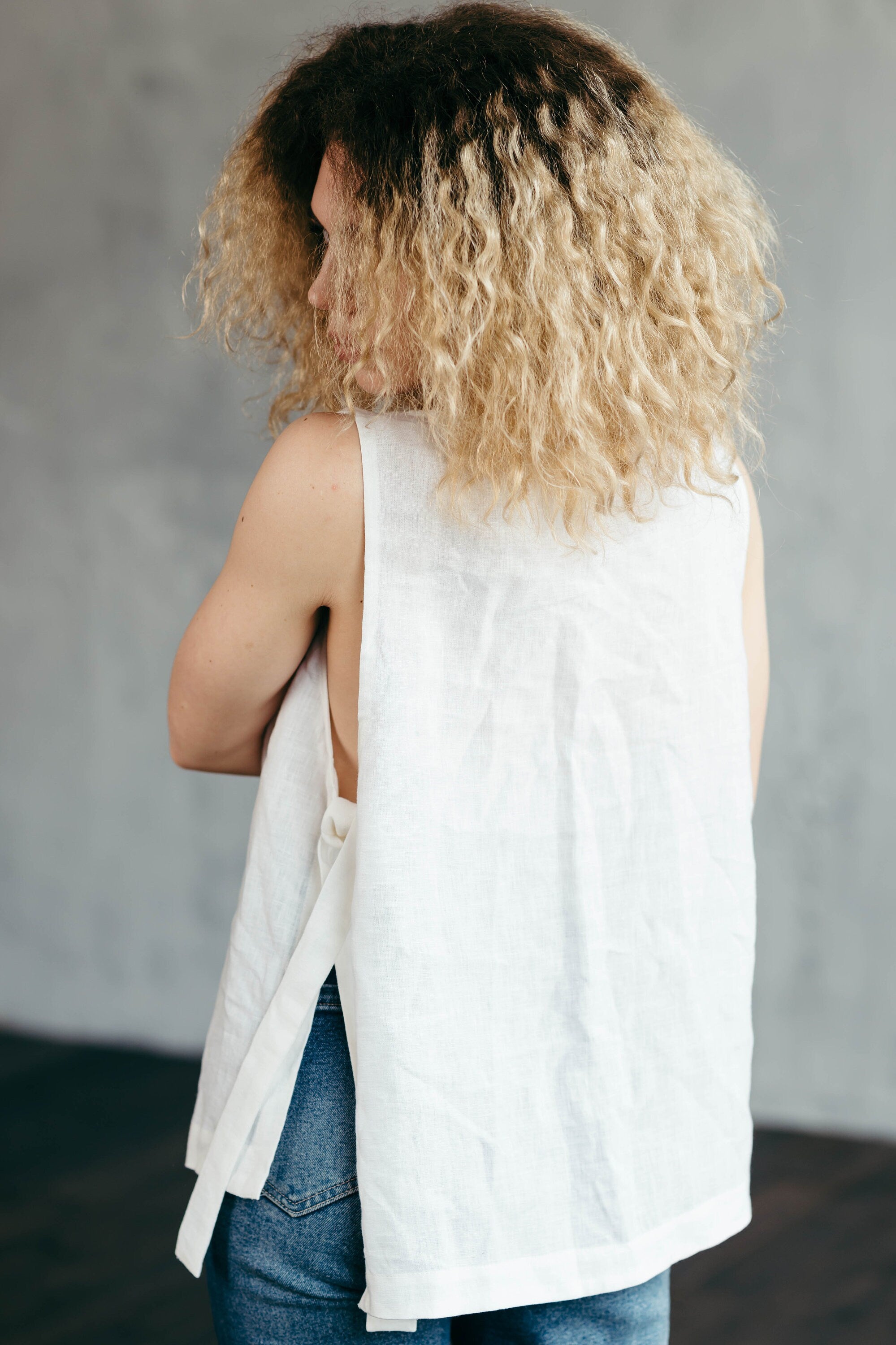 Casual Linen Side-Tie Top