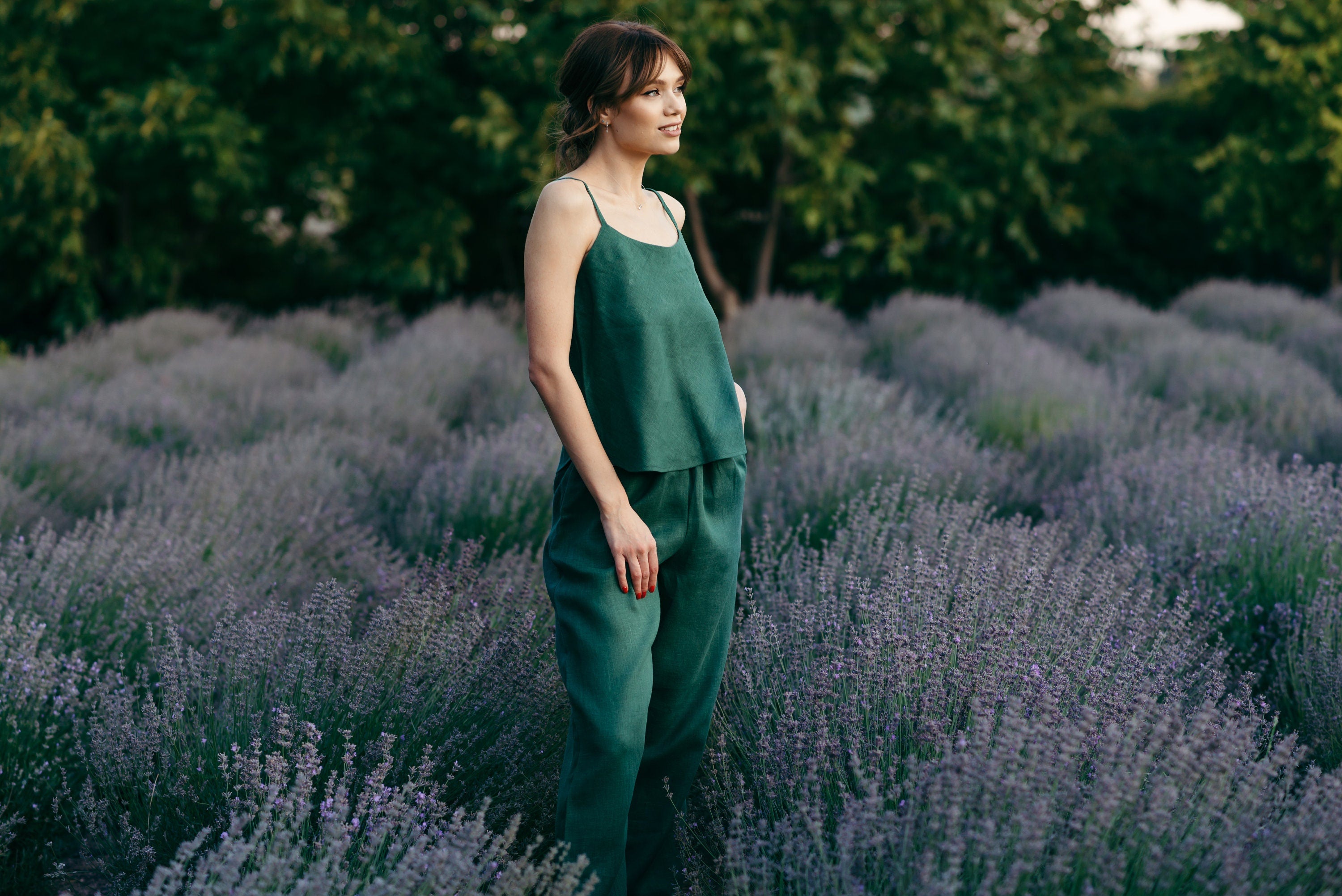 Linen Pyjama Trousers Set