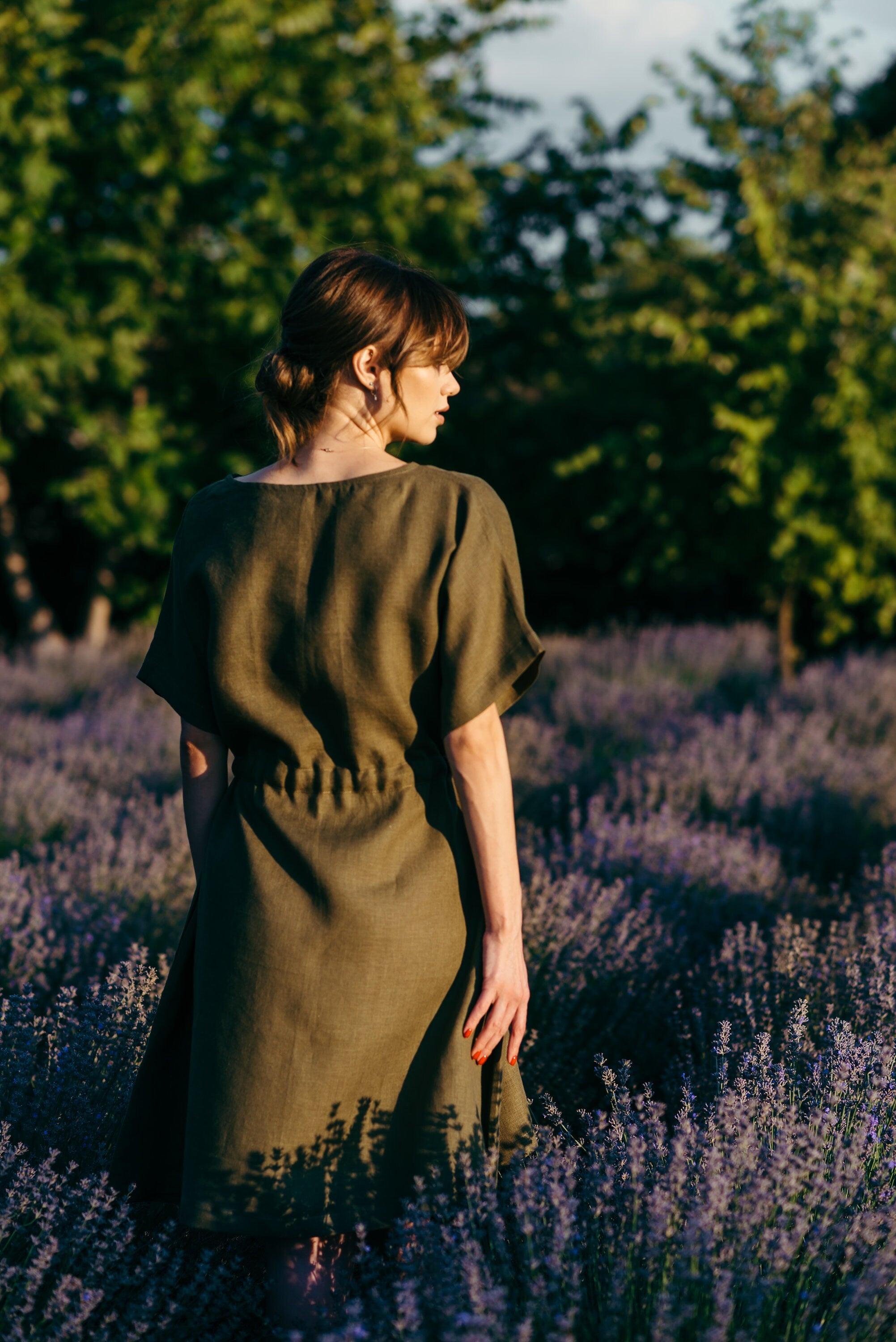 Linen Kaftan Dress – Short or Maxi