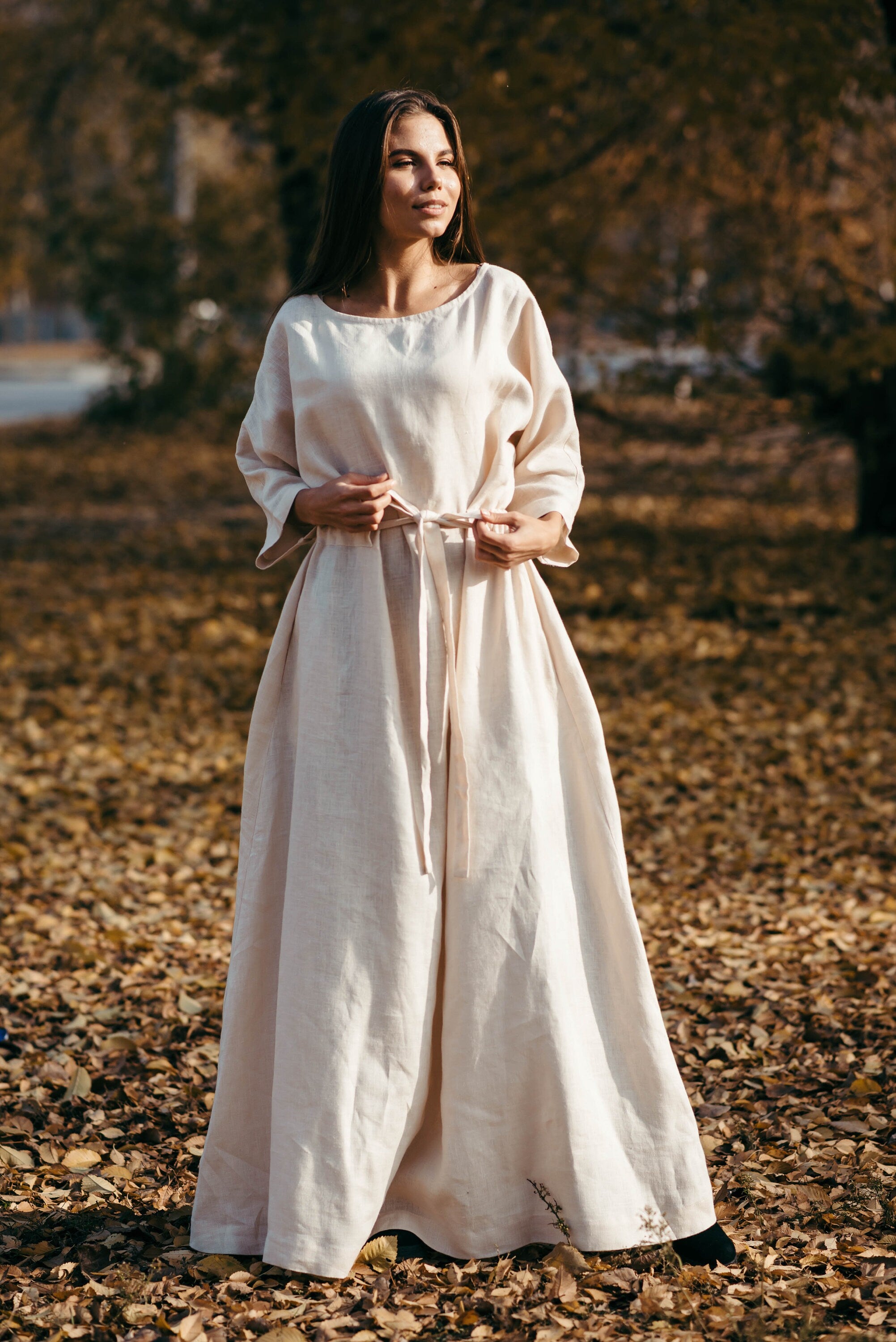 Linen Kaftan Dress – Short or Maxi