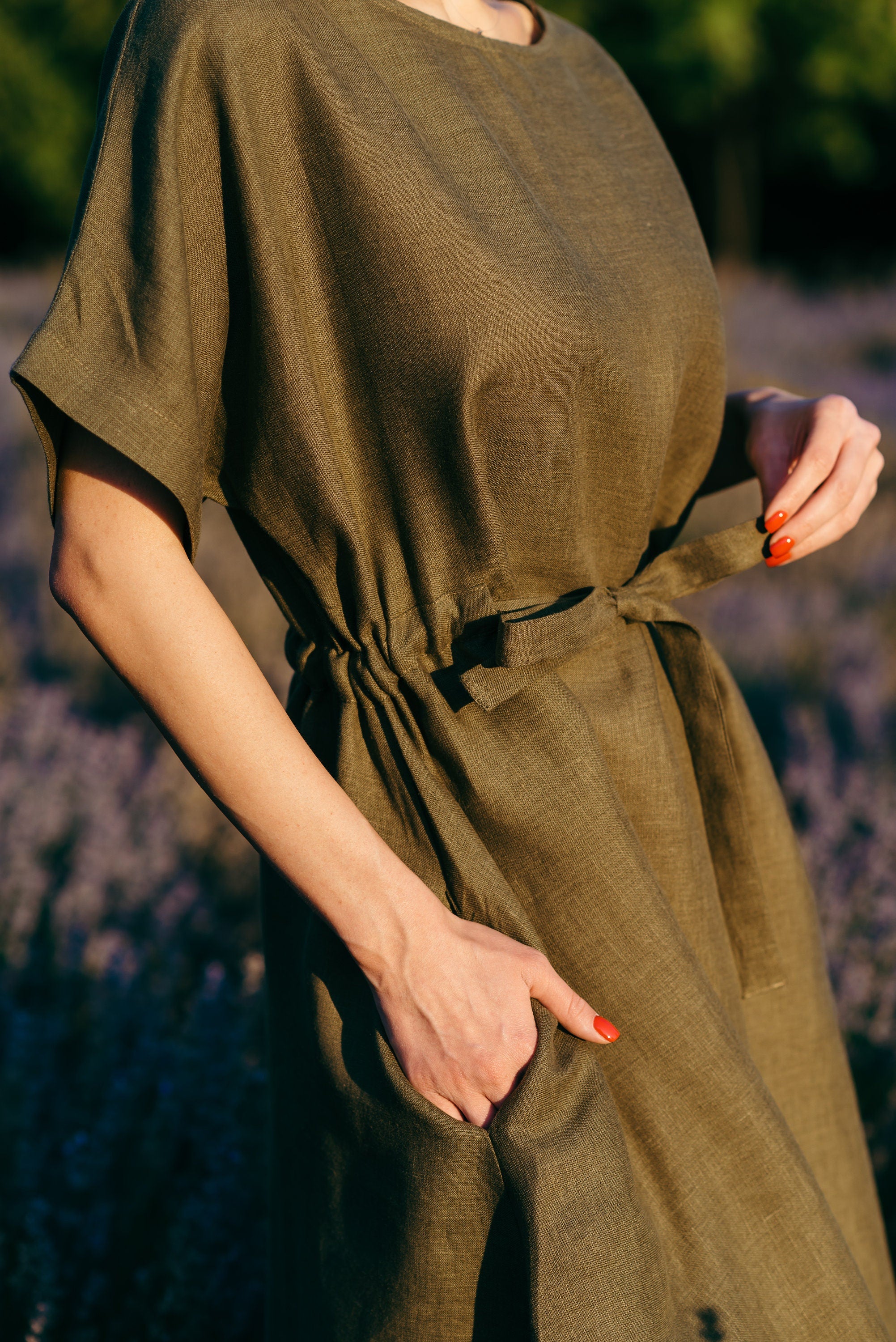 Linen Kaftan Dress – Short or Maxi