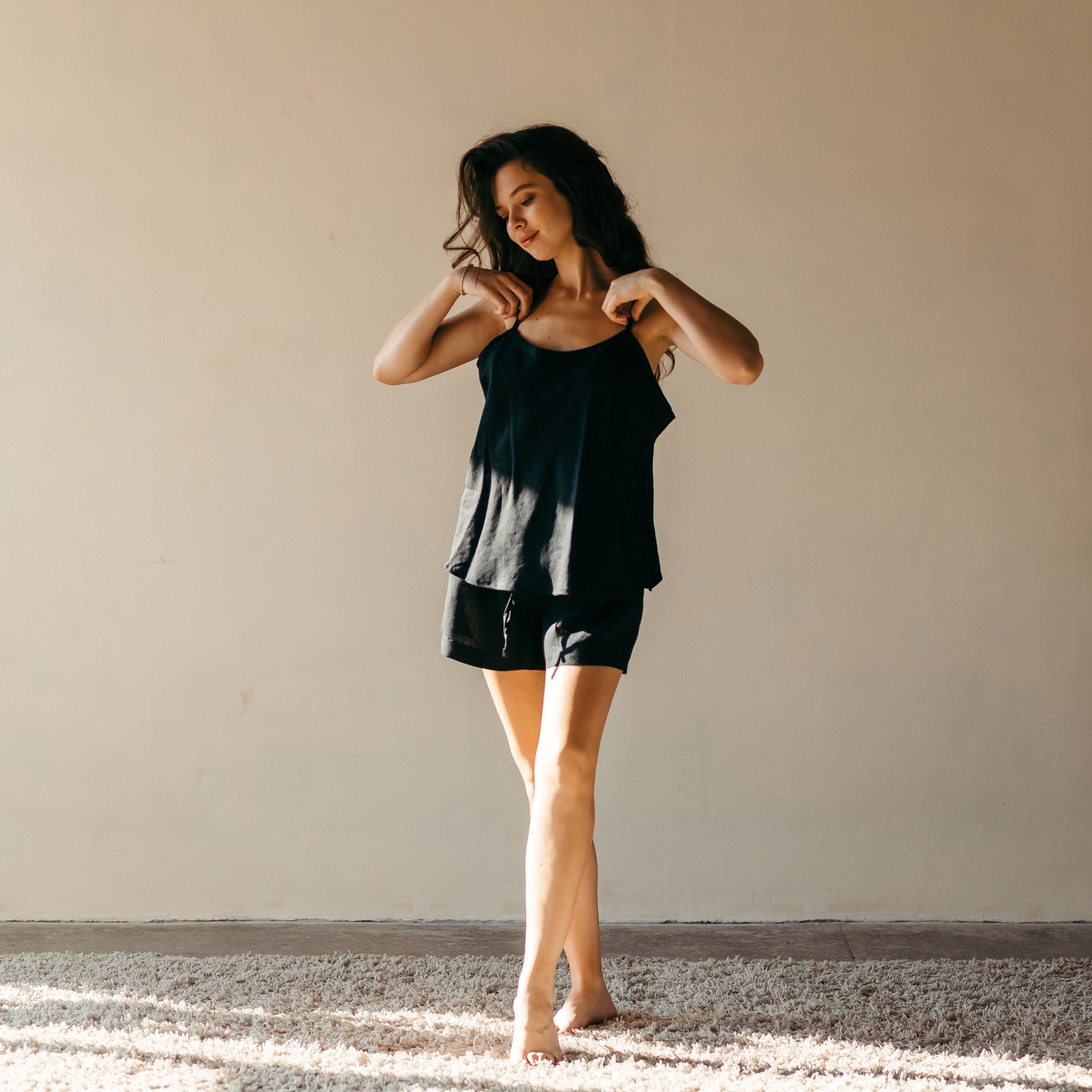 Linen Pyjama Shorts Set