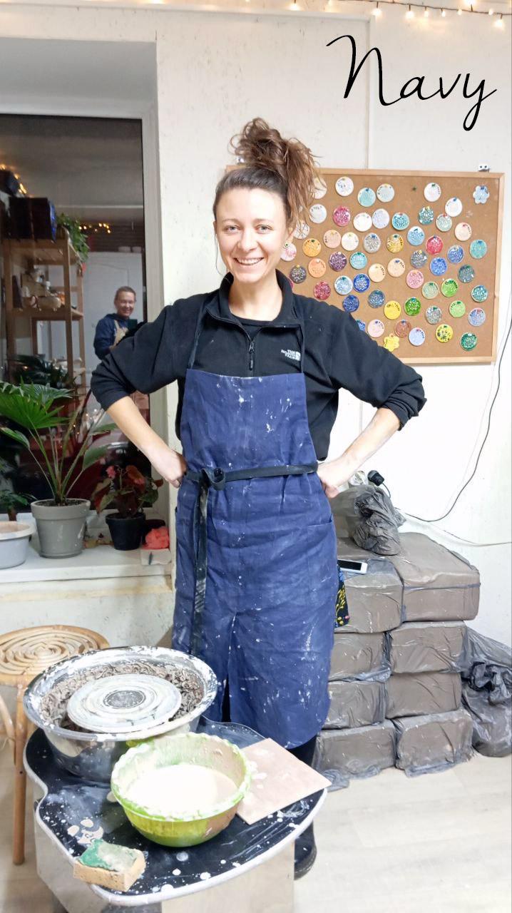 Linen Split Leg Craft Apron