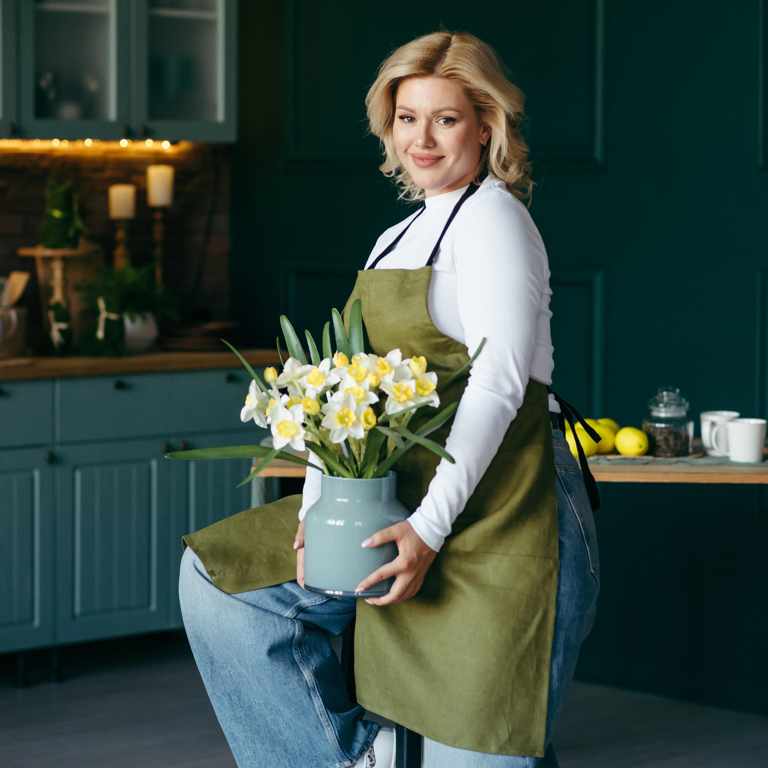 Linen Split Leg Craft Apron