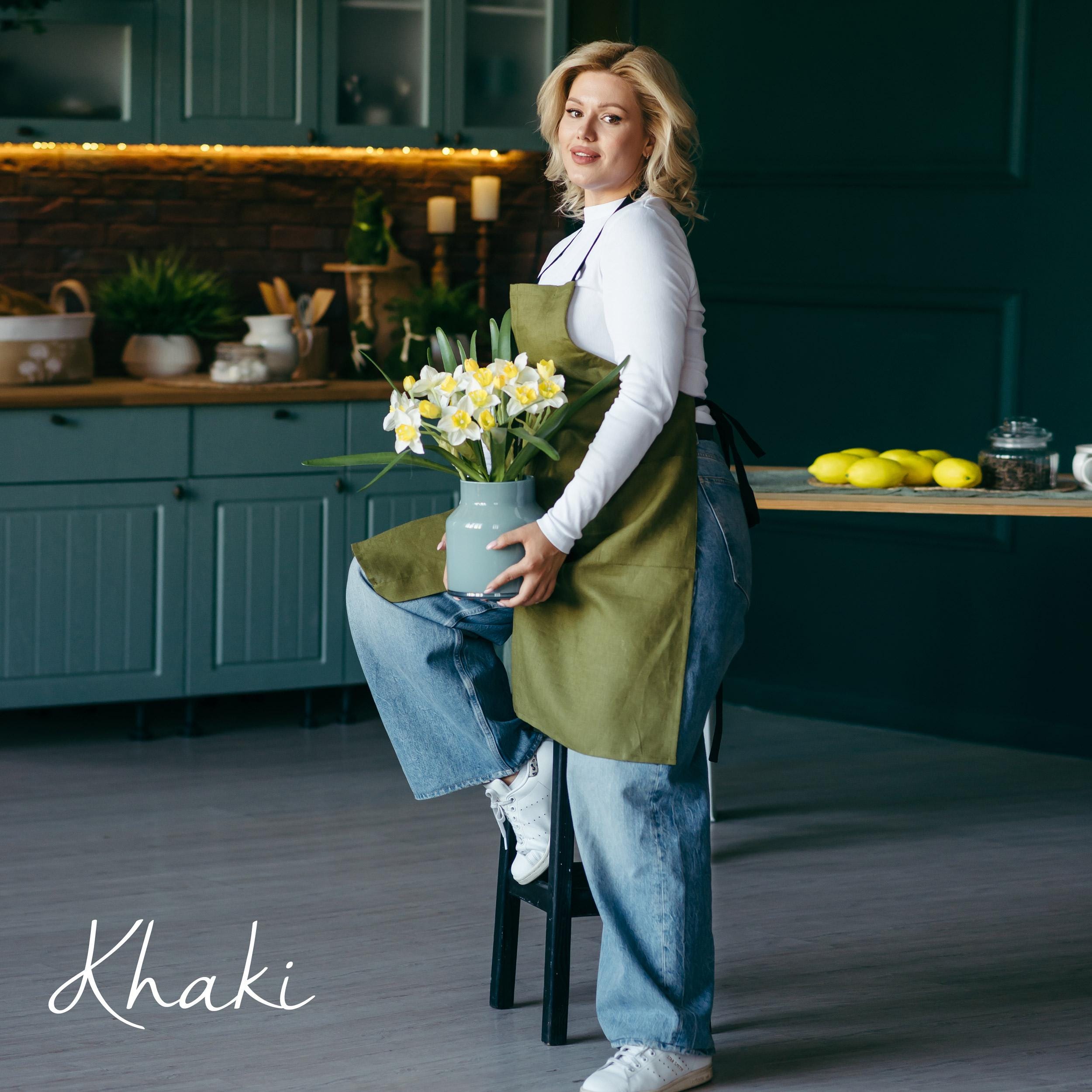 Linen Split Leg Craft Apron