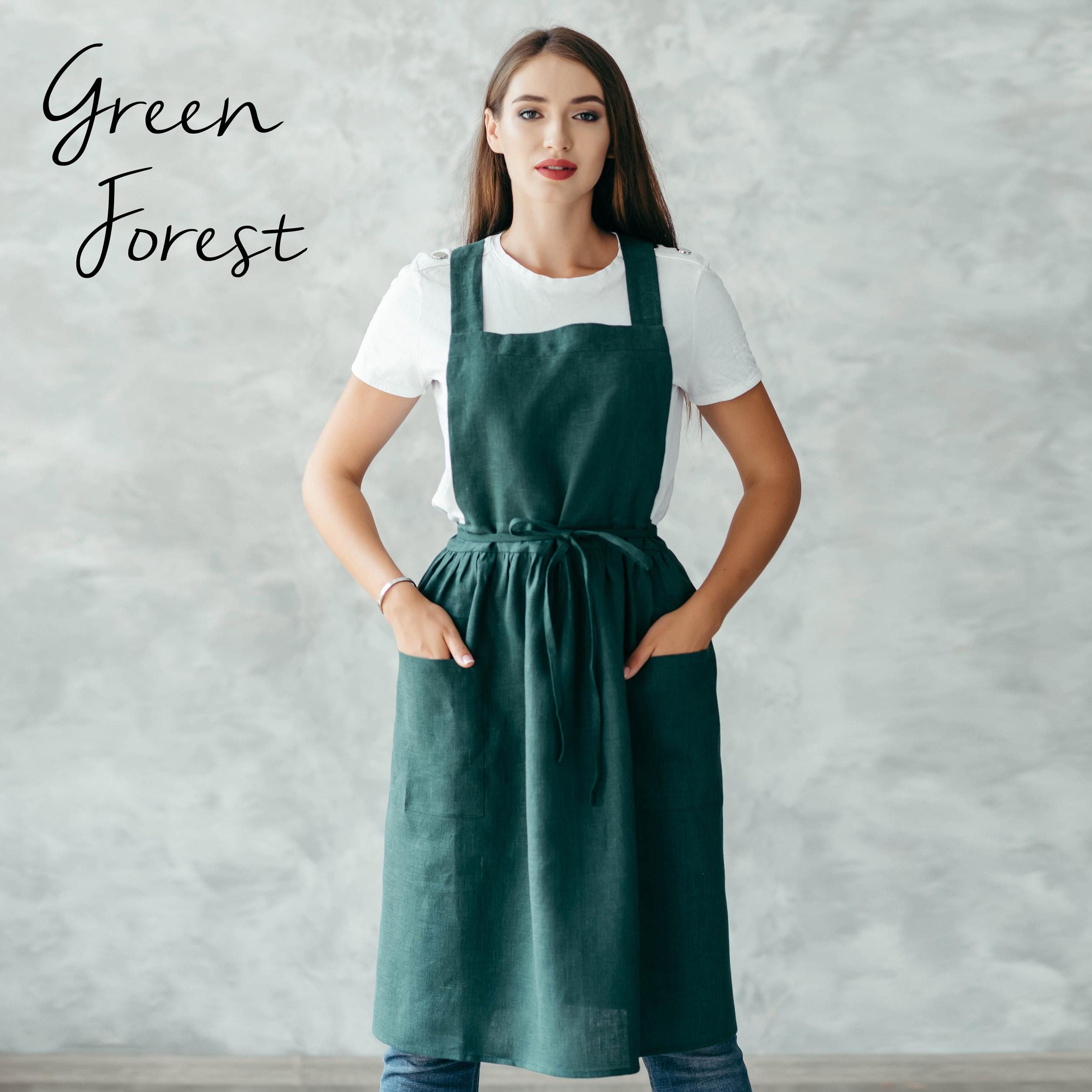 Linen Kitchen Apron | Women’s Pinafore Style
