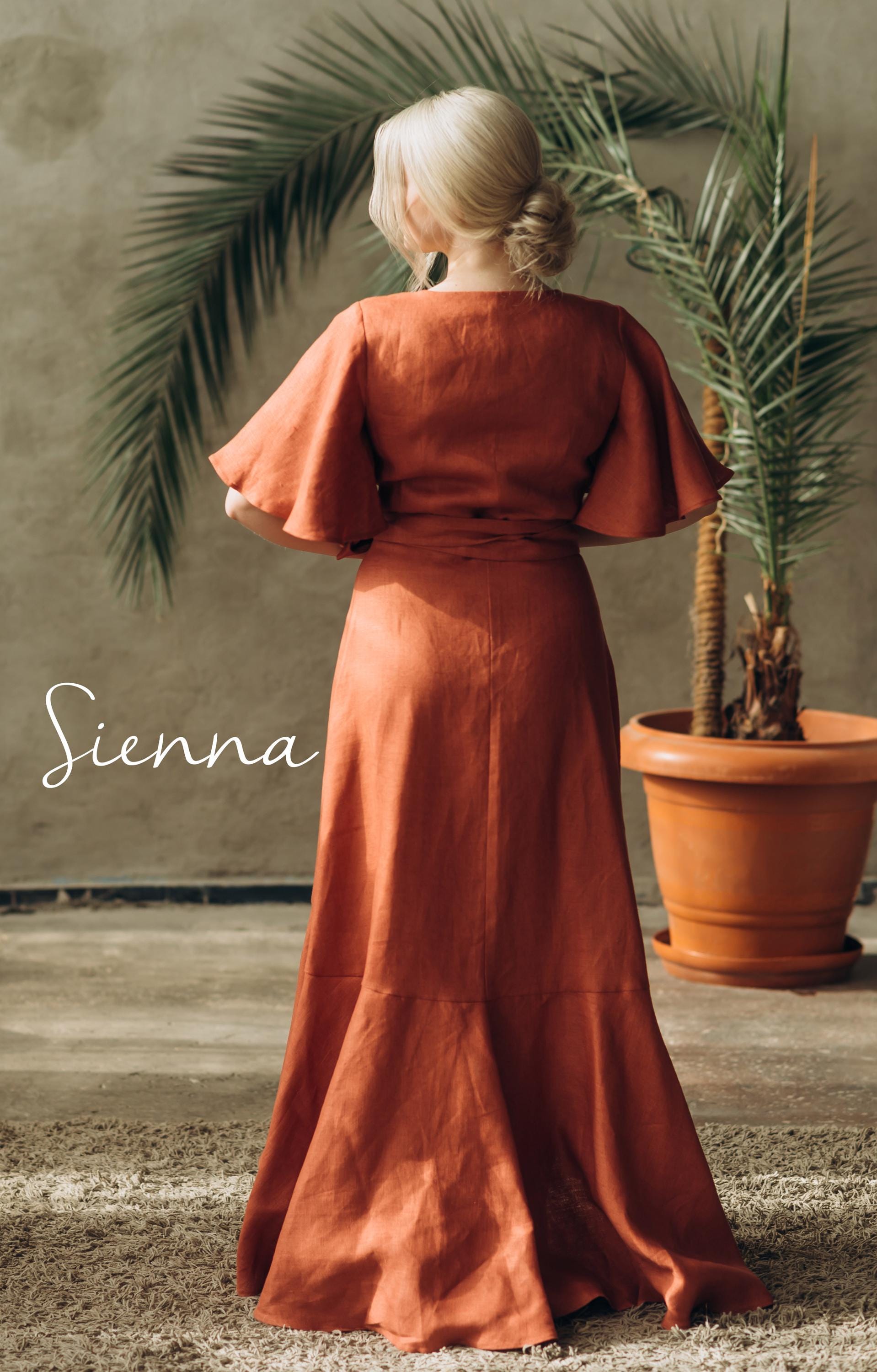 Linen Wrap Dress | Nordic Sky | Bridesmaid & Guest