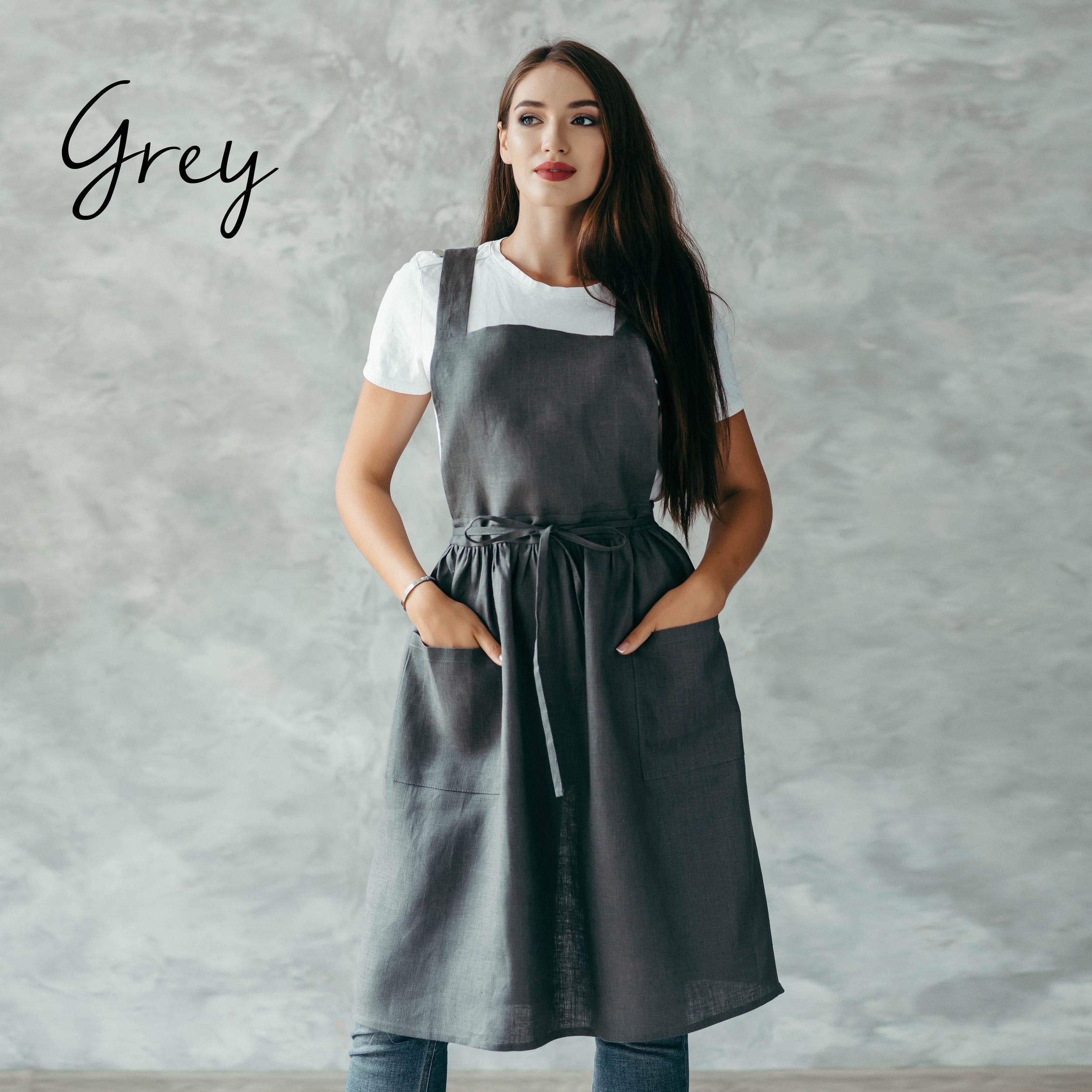 Linen Kitchen Apron | Women’s Pinafore Style