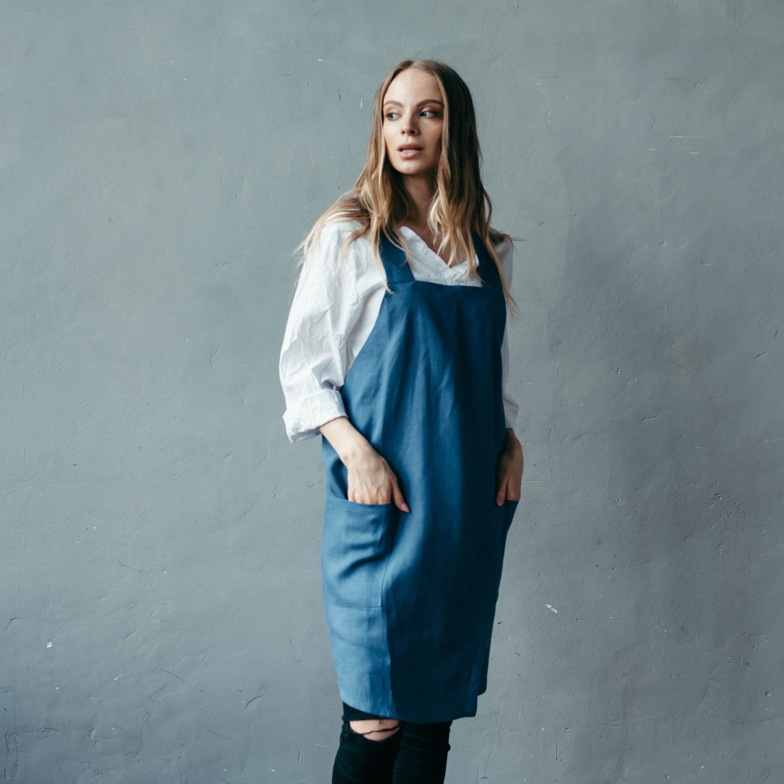 Japanese Pinafore Apron for Women