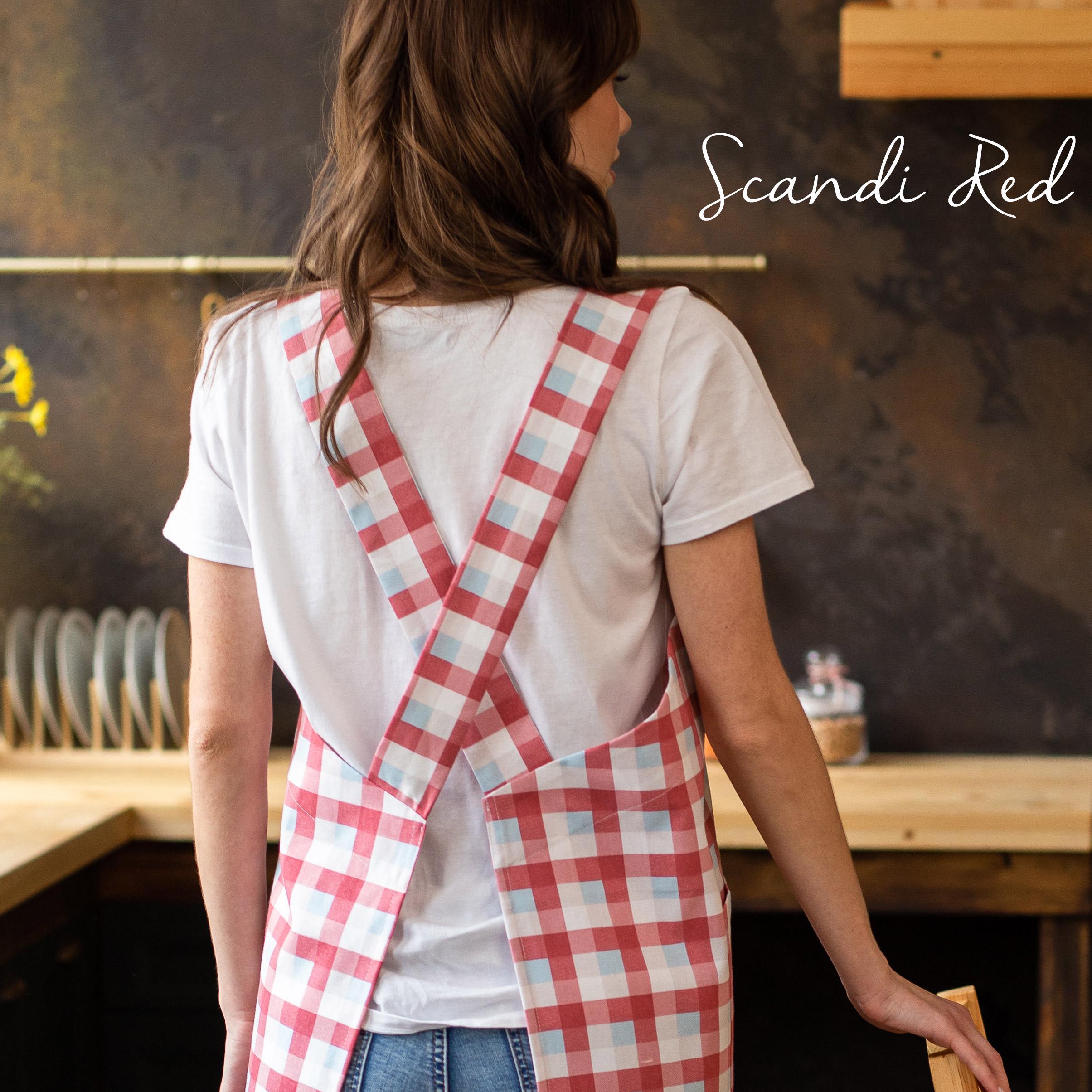Printed Cotton Pinafore Apron | Herb Pots