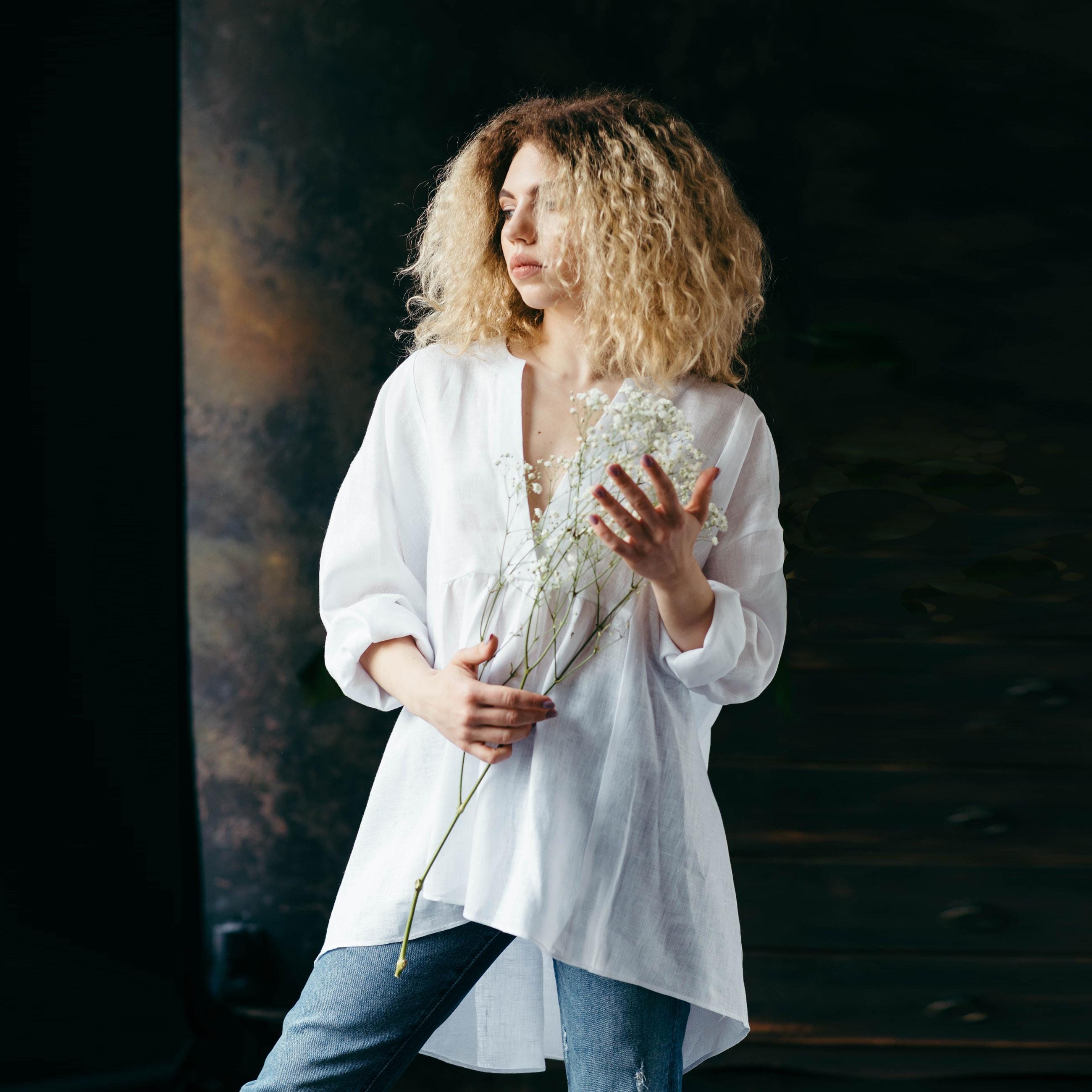 Oversized Linen Shirt for Women