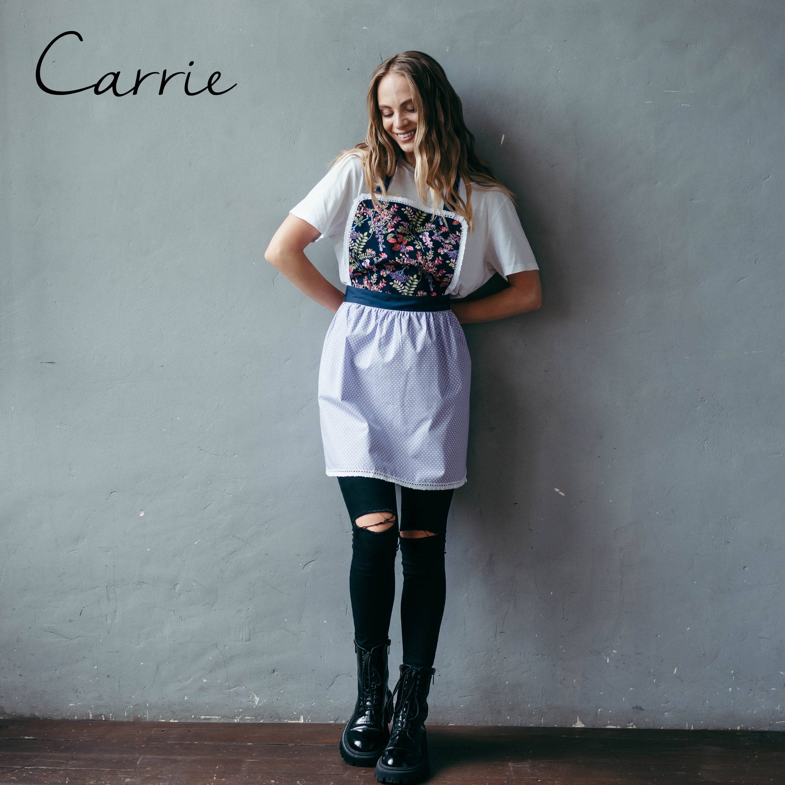 Kids' Personalised Aprons | Purple, Floral & Polka Dot Prints