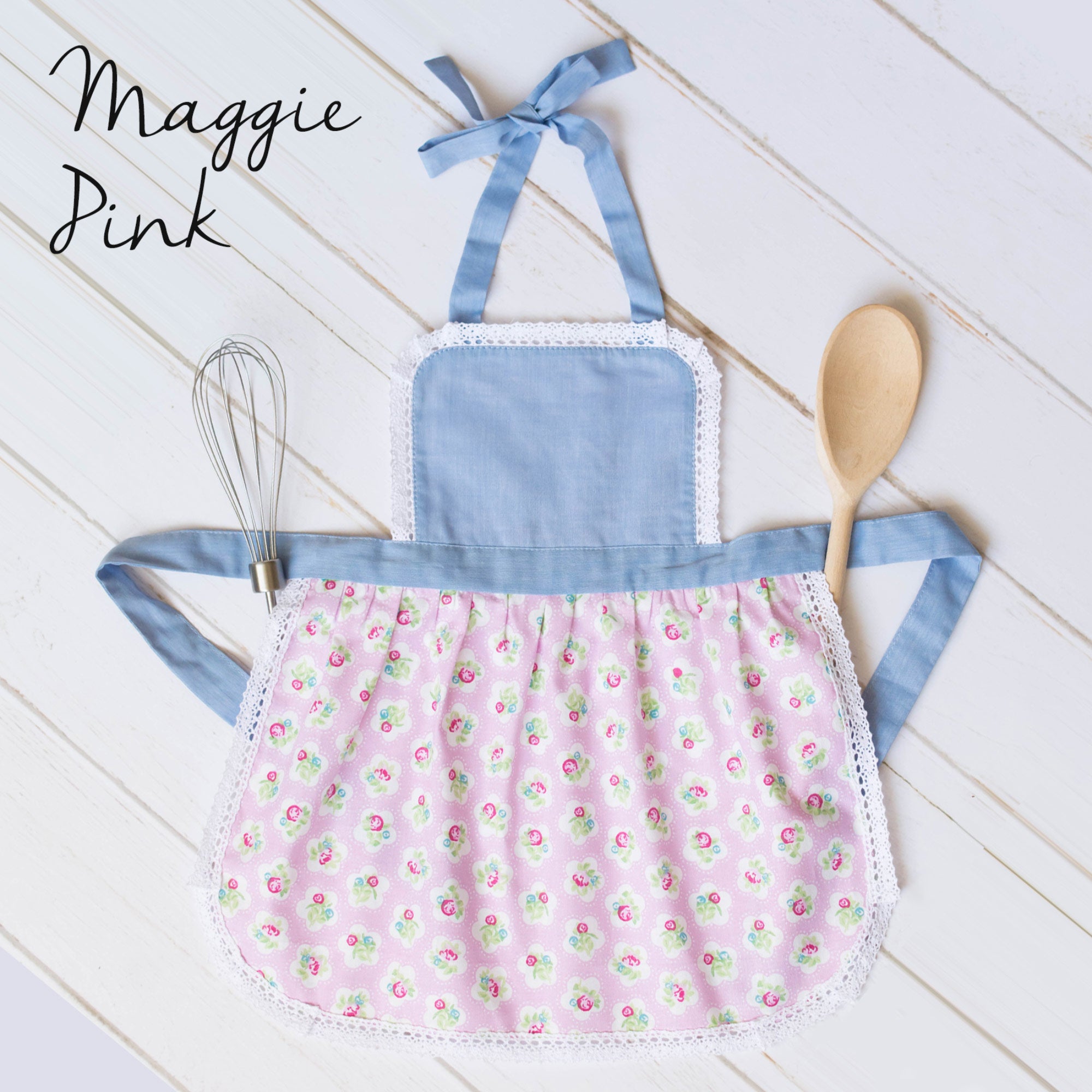 Kids’ Personalised Aprons | Pink Prints, Stripes and Florals