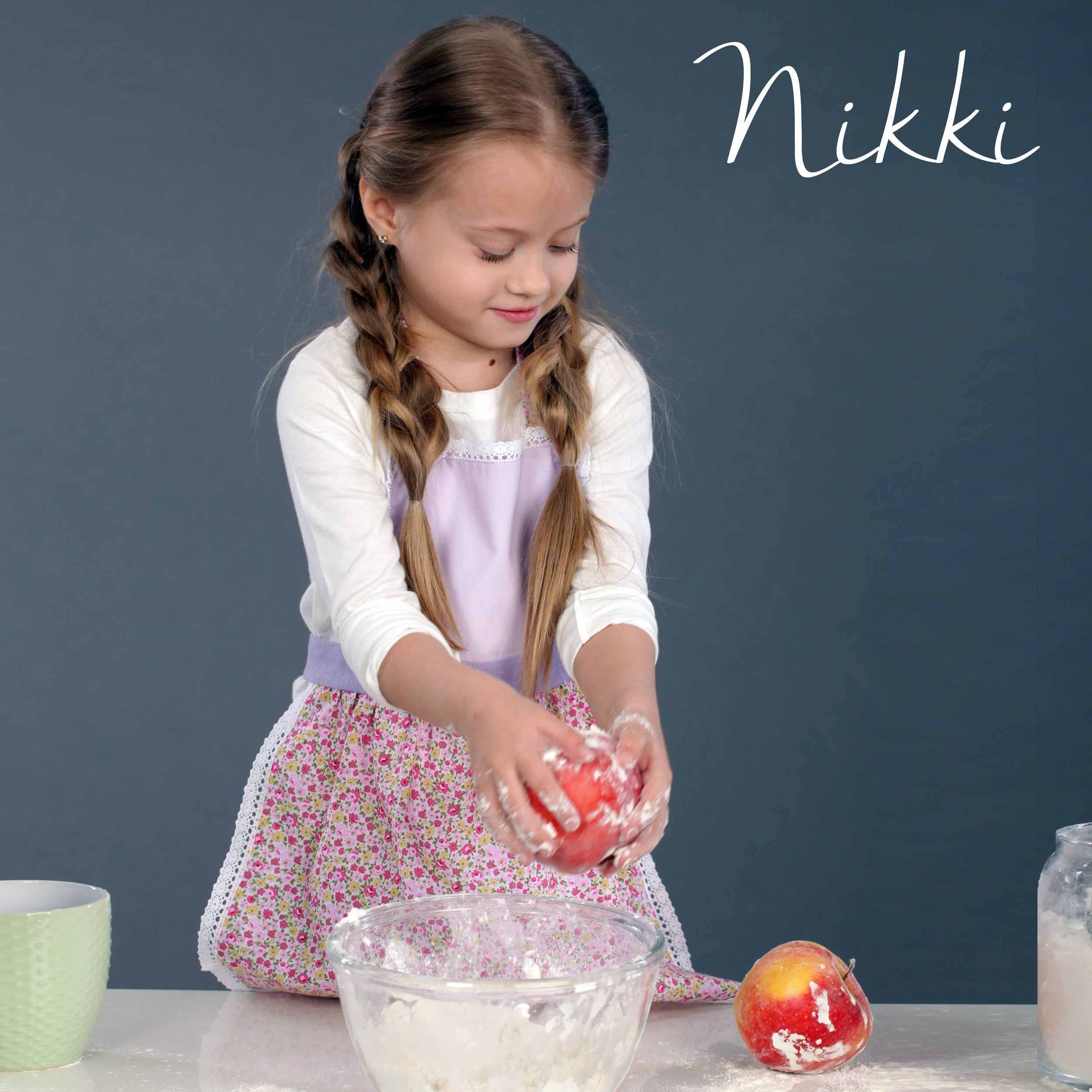 Kids’ Personalised Aprons | Pink Prints, Stripes and Florals