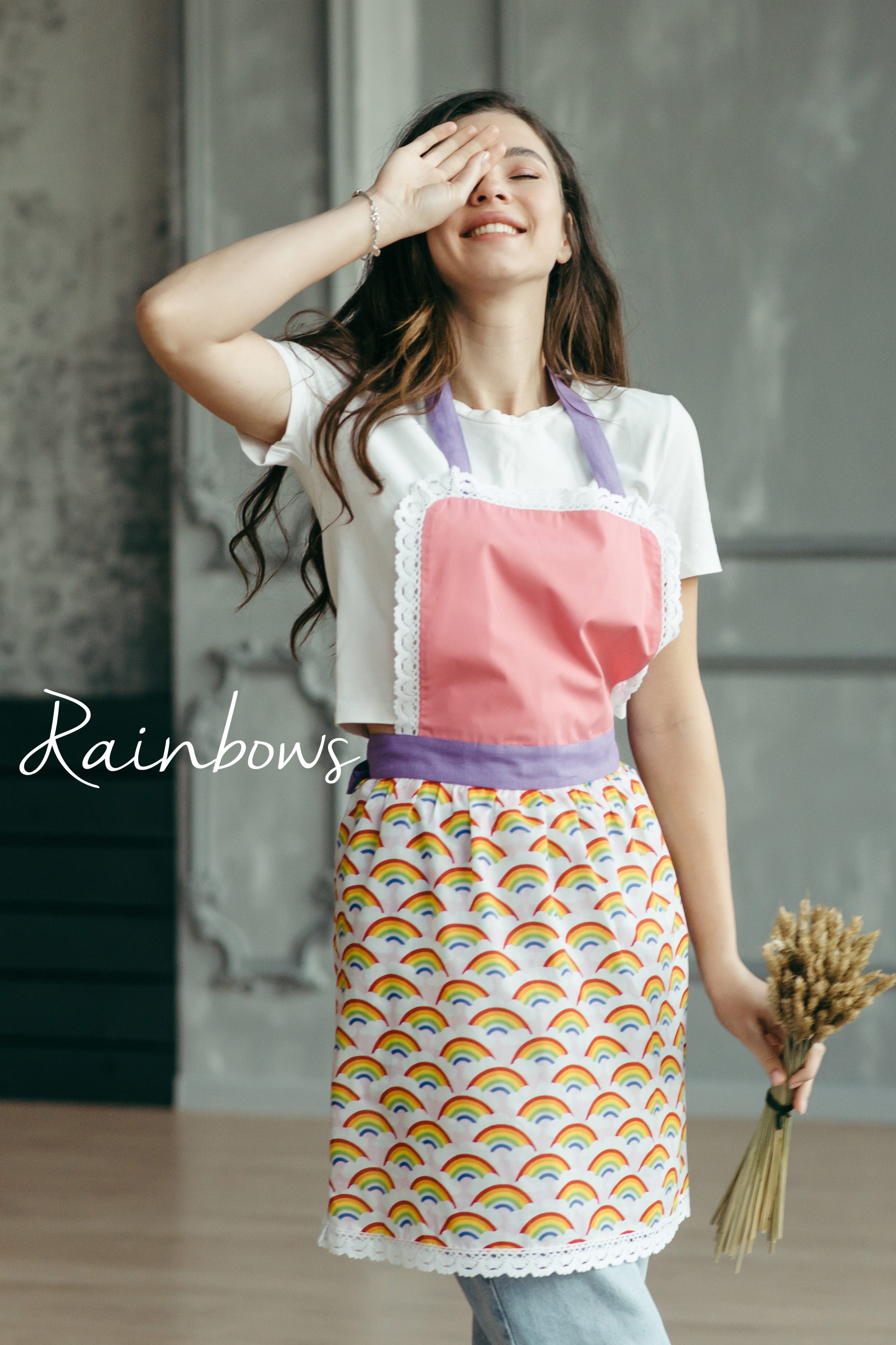 Kids’ Personalised Aprons | Pink Prints, Stripes and Florals