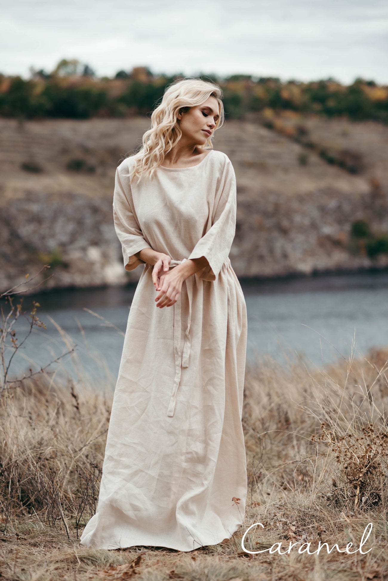 Linen Kaftan Dress – Short or Maxi