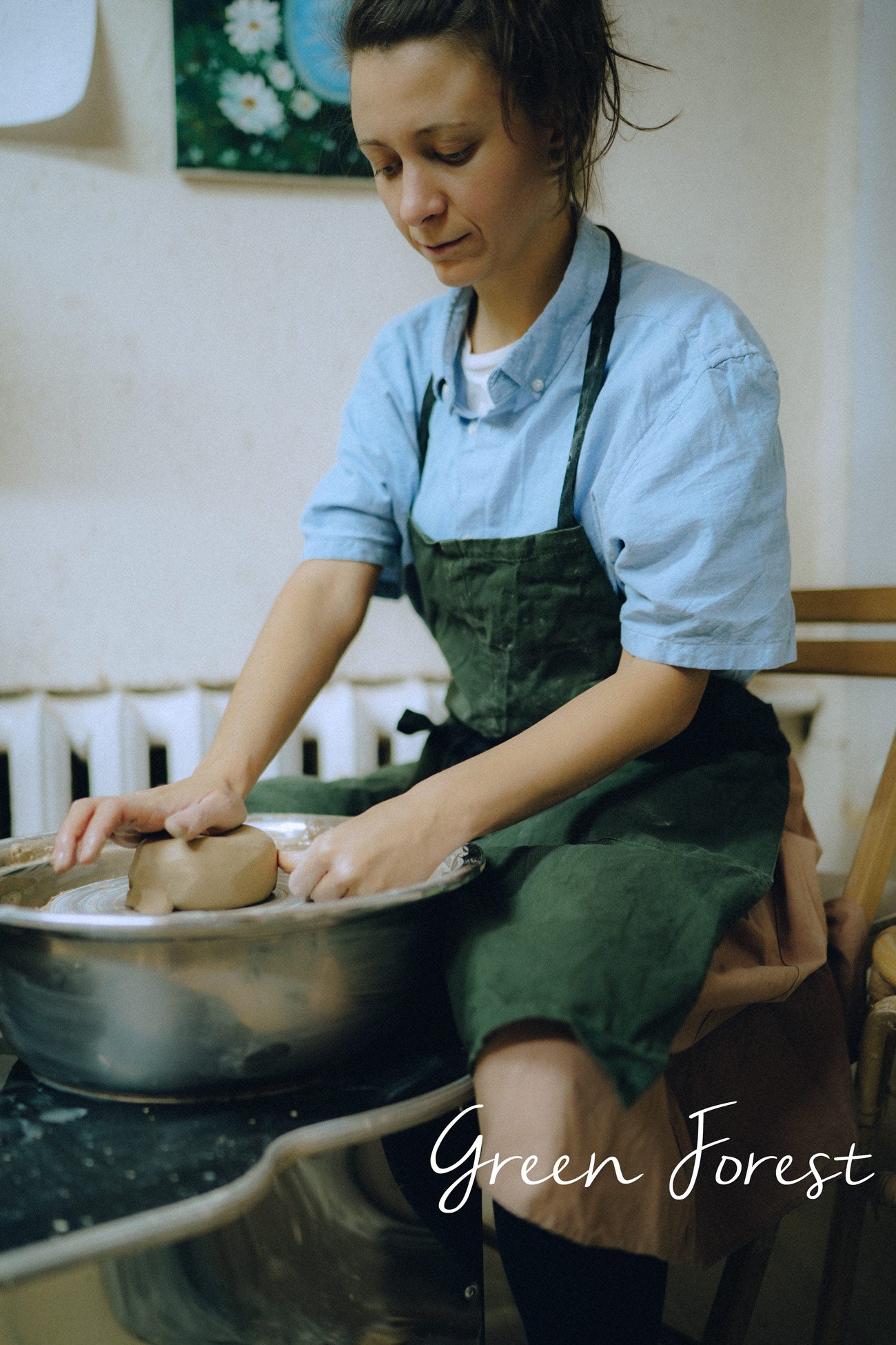 Natural Linen Artist Apron