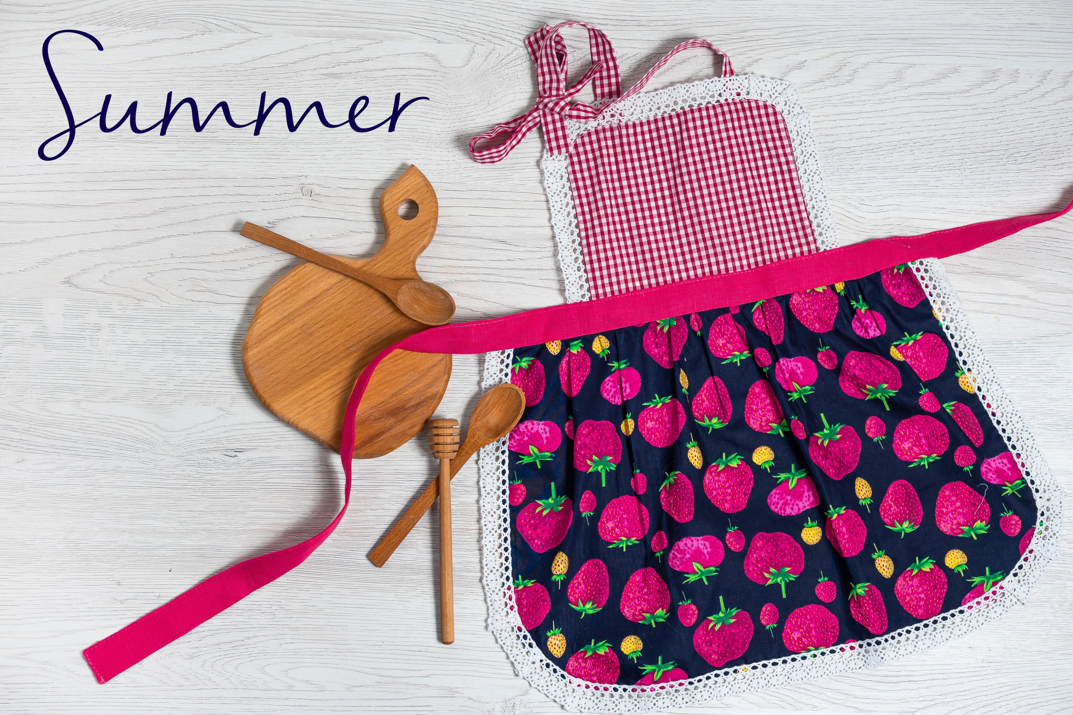 Kids’ Personalised Aprons | Reds Prints, Polka Dots and Florals