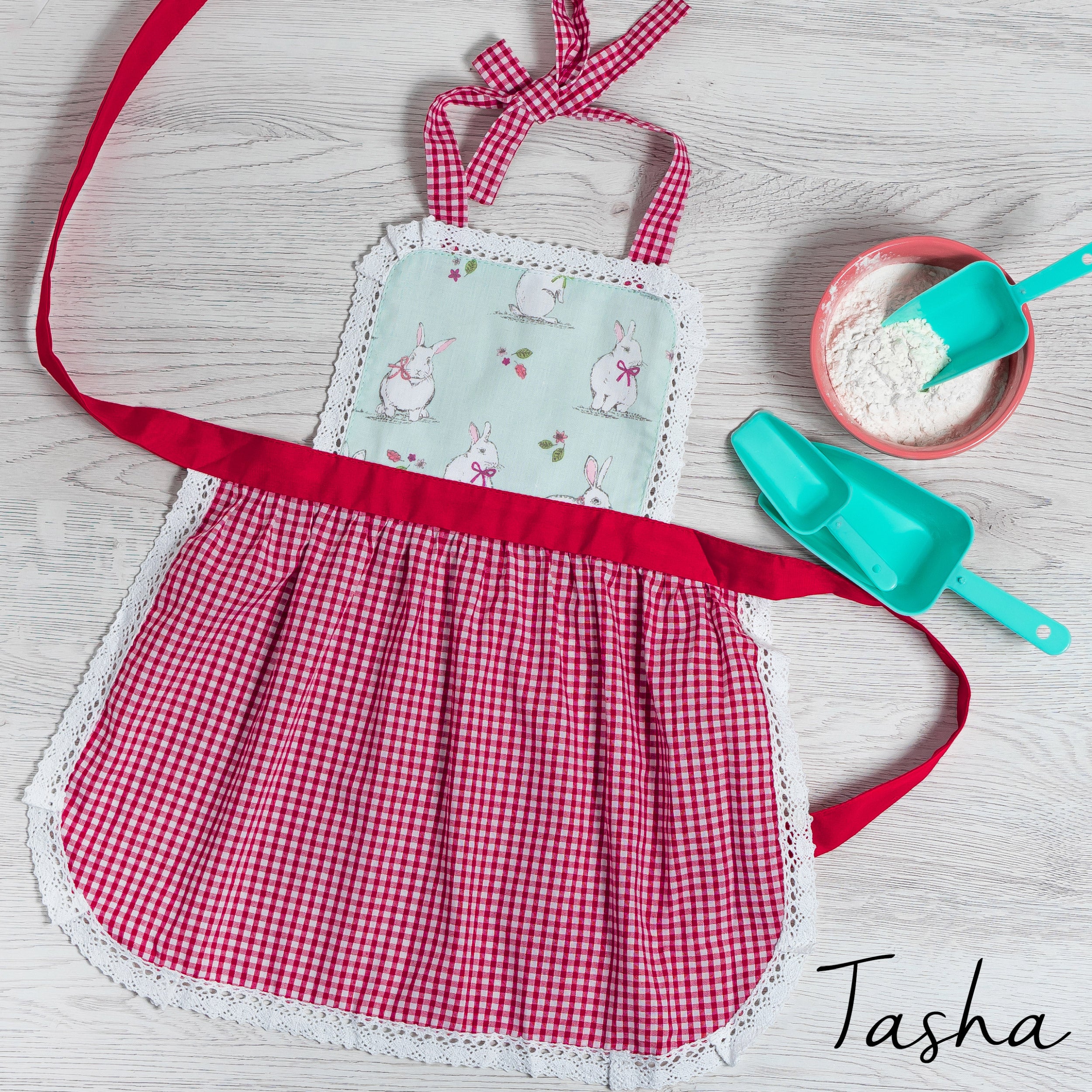 Kids’ Personalised Aprons | Reds Prints, Polka Dots and Florals