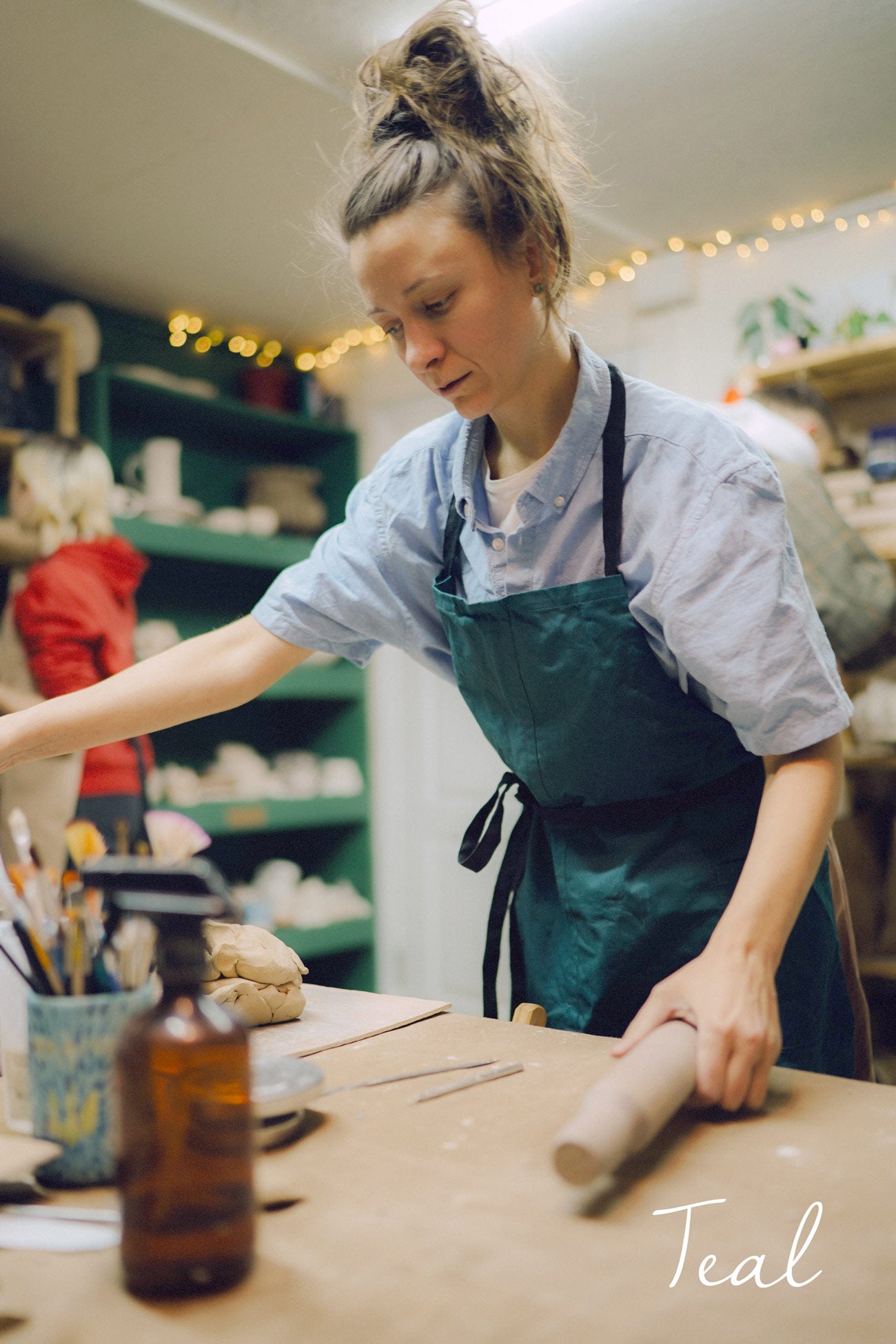 Natural Linen Artist Apron