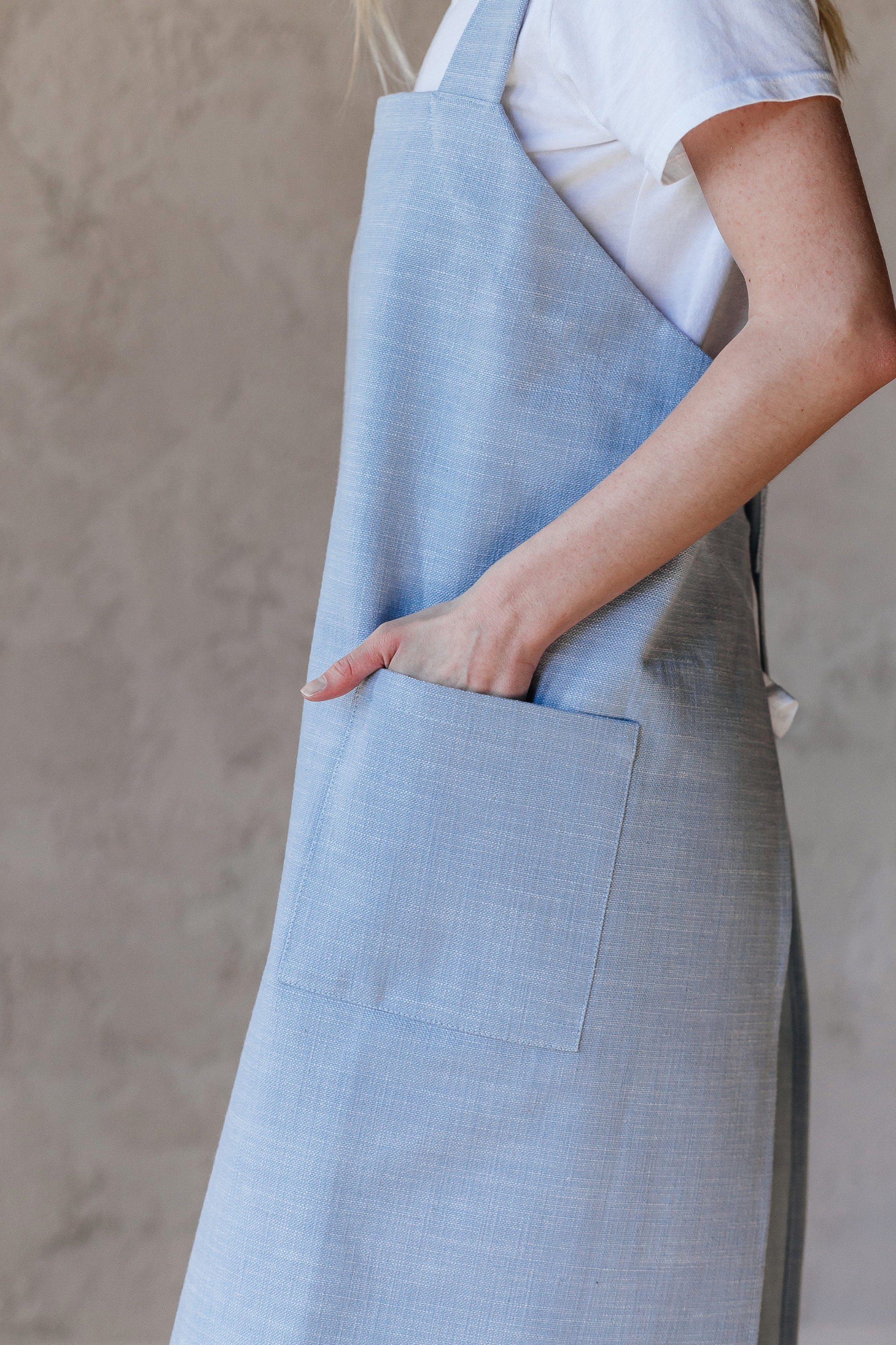 Heavy Duty Cotton Pinafore Apron | Red Denim