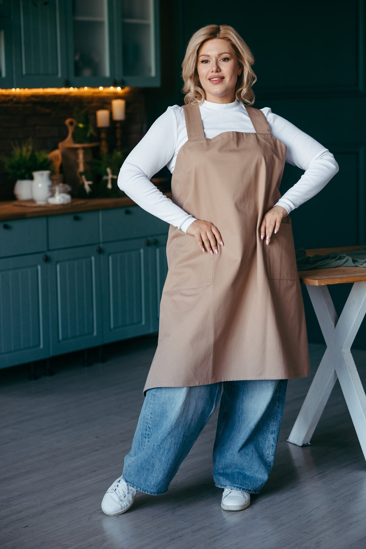 Heavy Duty Smock Apron | Tan