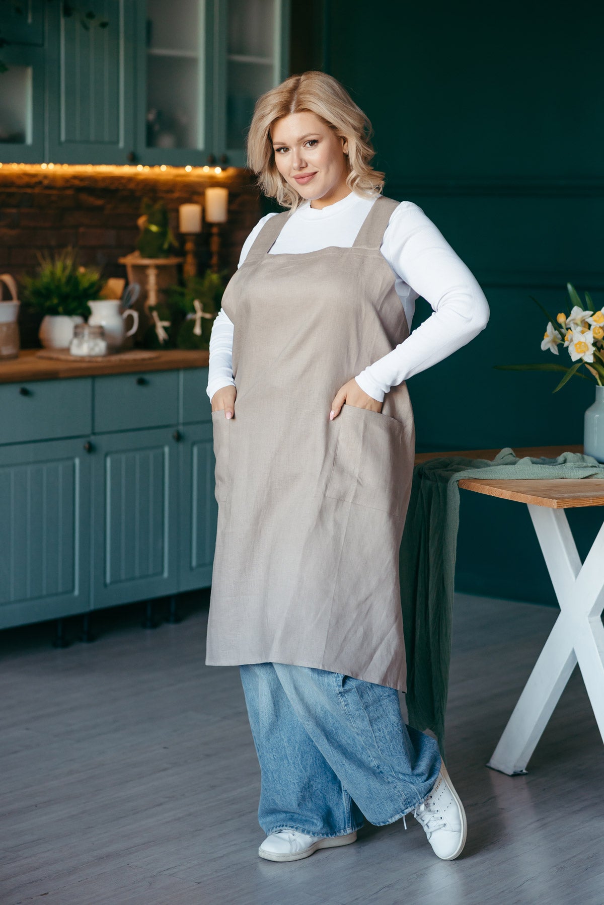 Linen Pinafore Apron | Apron for Artists