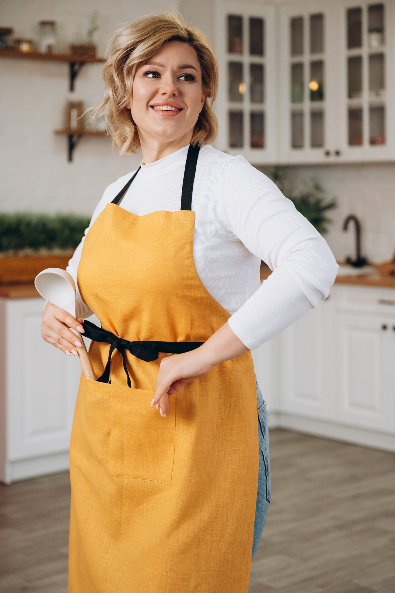 Durable Linen Cooking Apron