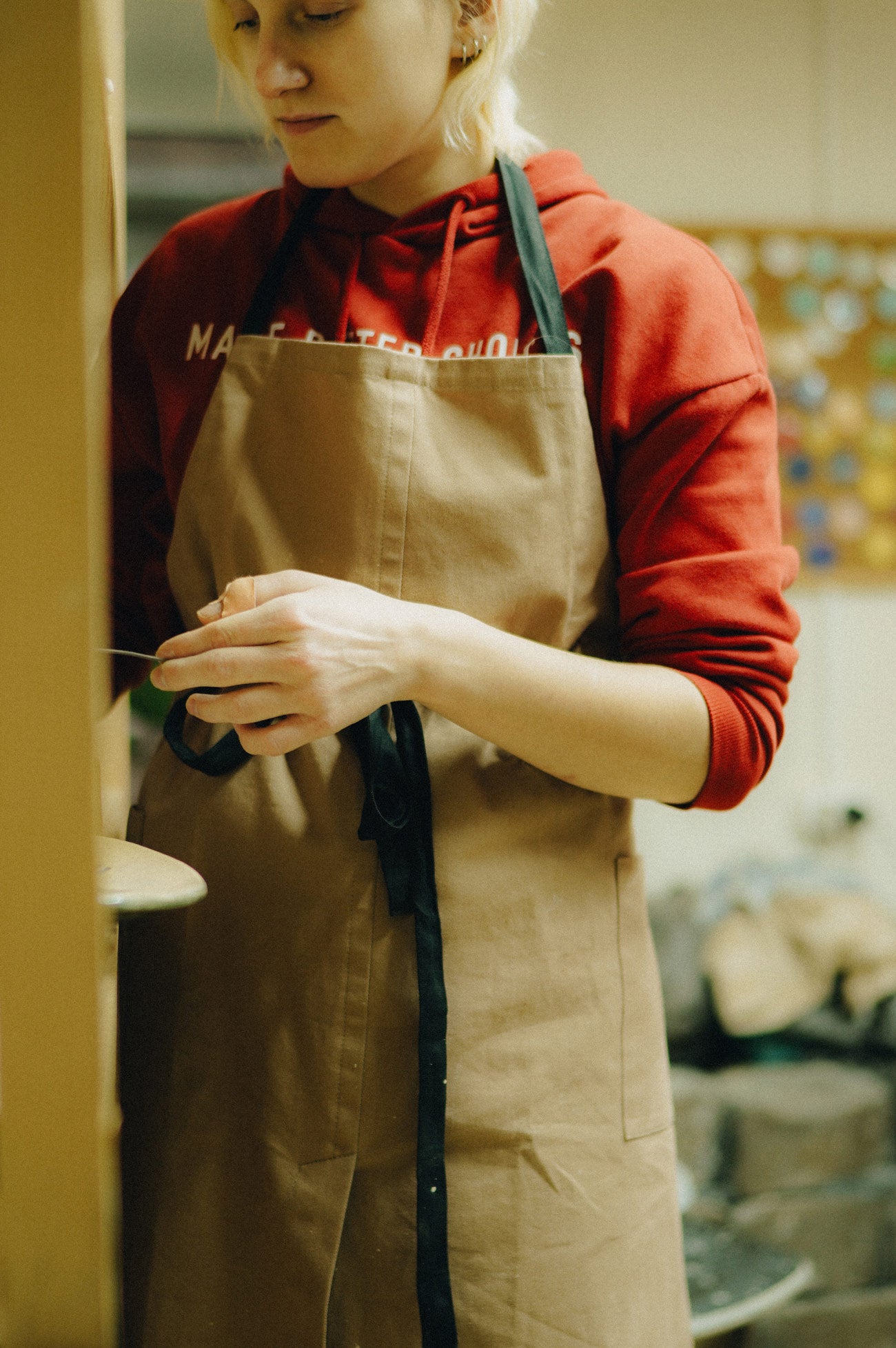 Natural Linen Artist Apron