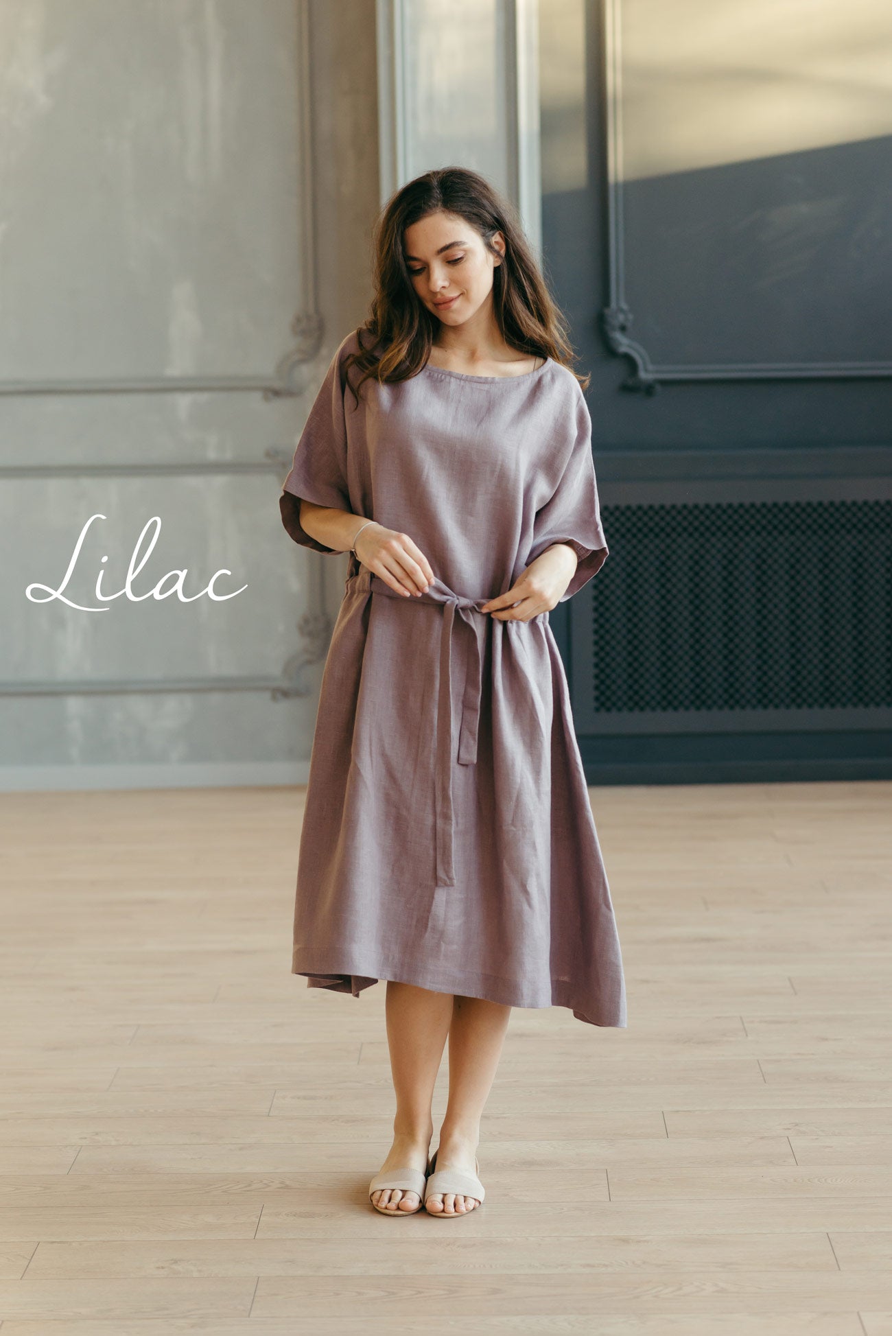 Linen Kaftan Dress – Short or Maxi