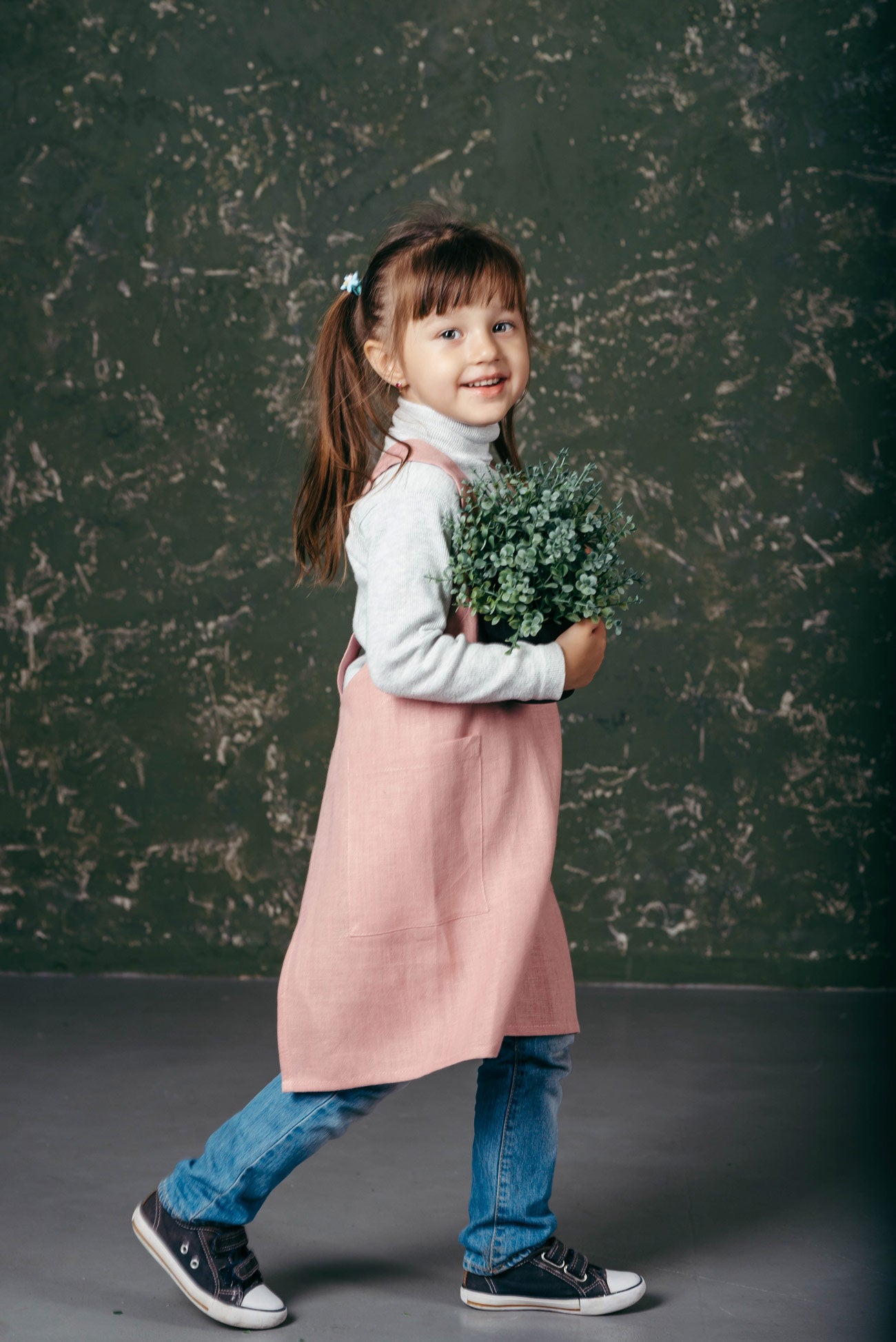 Child’s Linen Smock Apron | Japanese Pinafore Style
