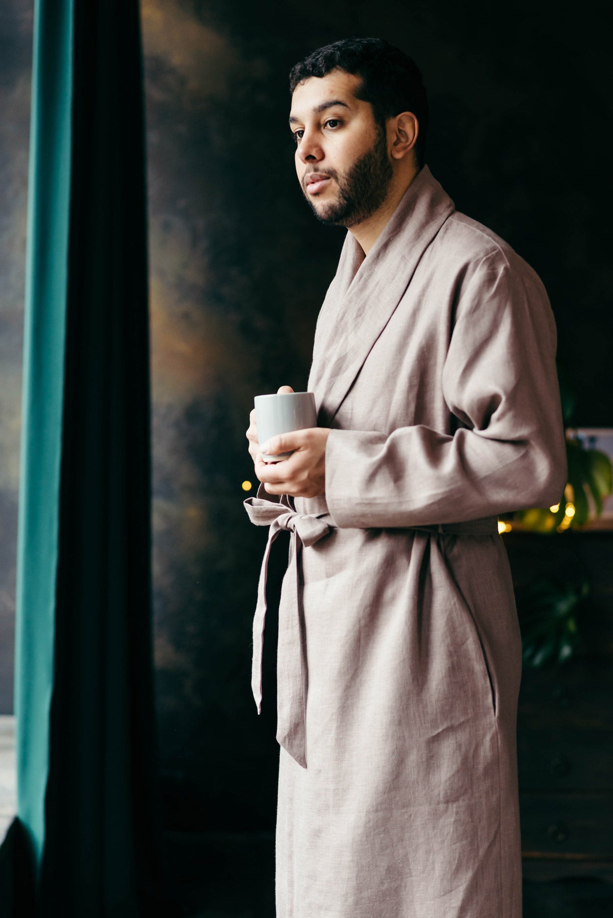 Classic Men’s Linen Robe | Multiple Colour Options