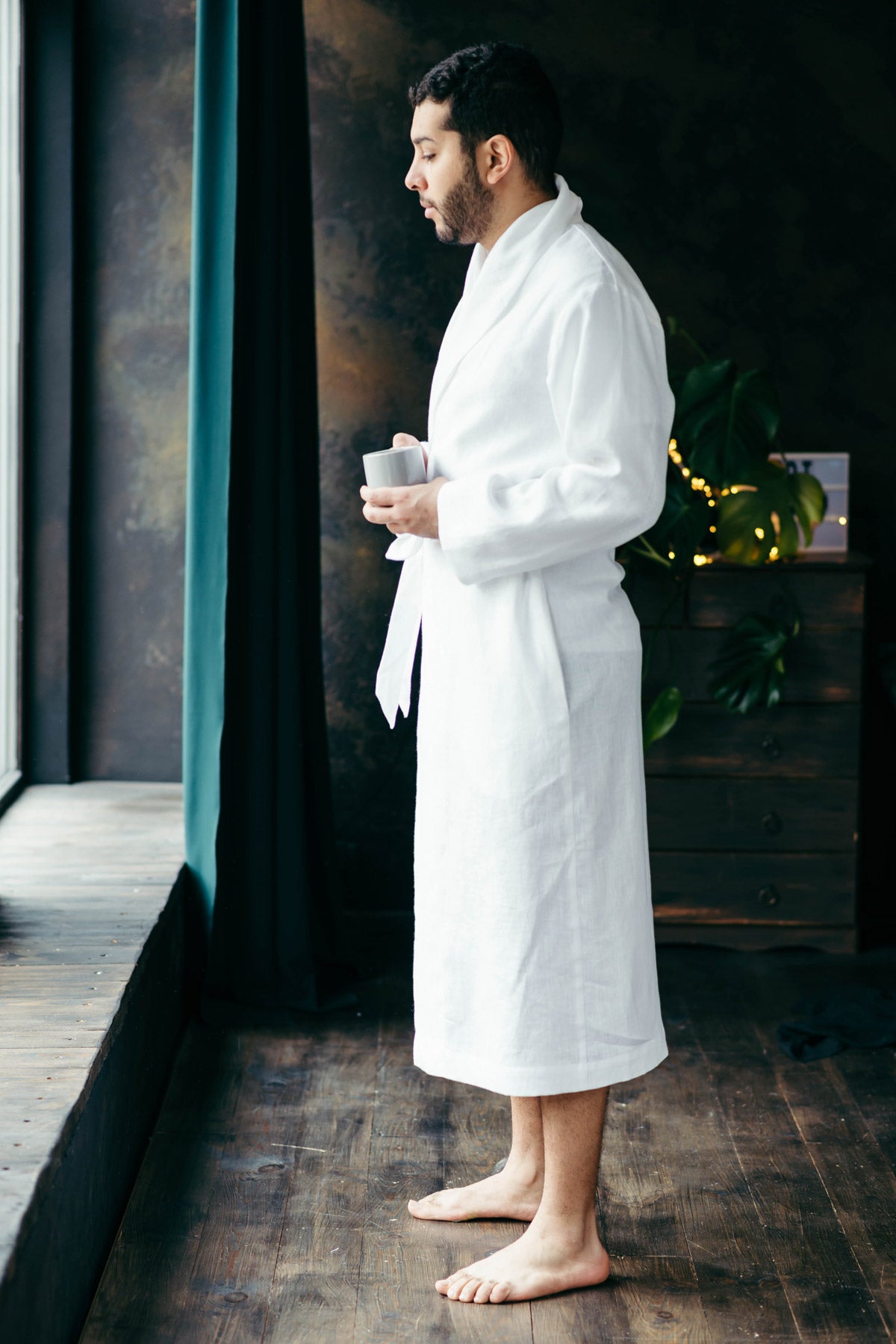 Classic Men’s Linen Robe | Multiple Colour Options