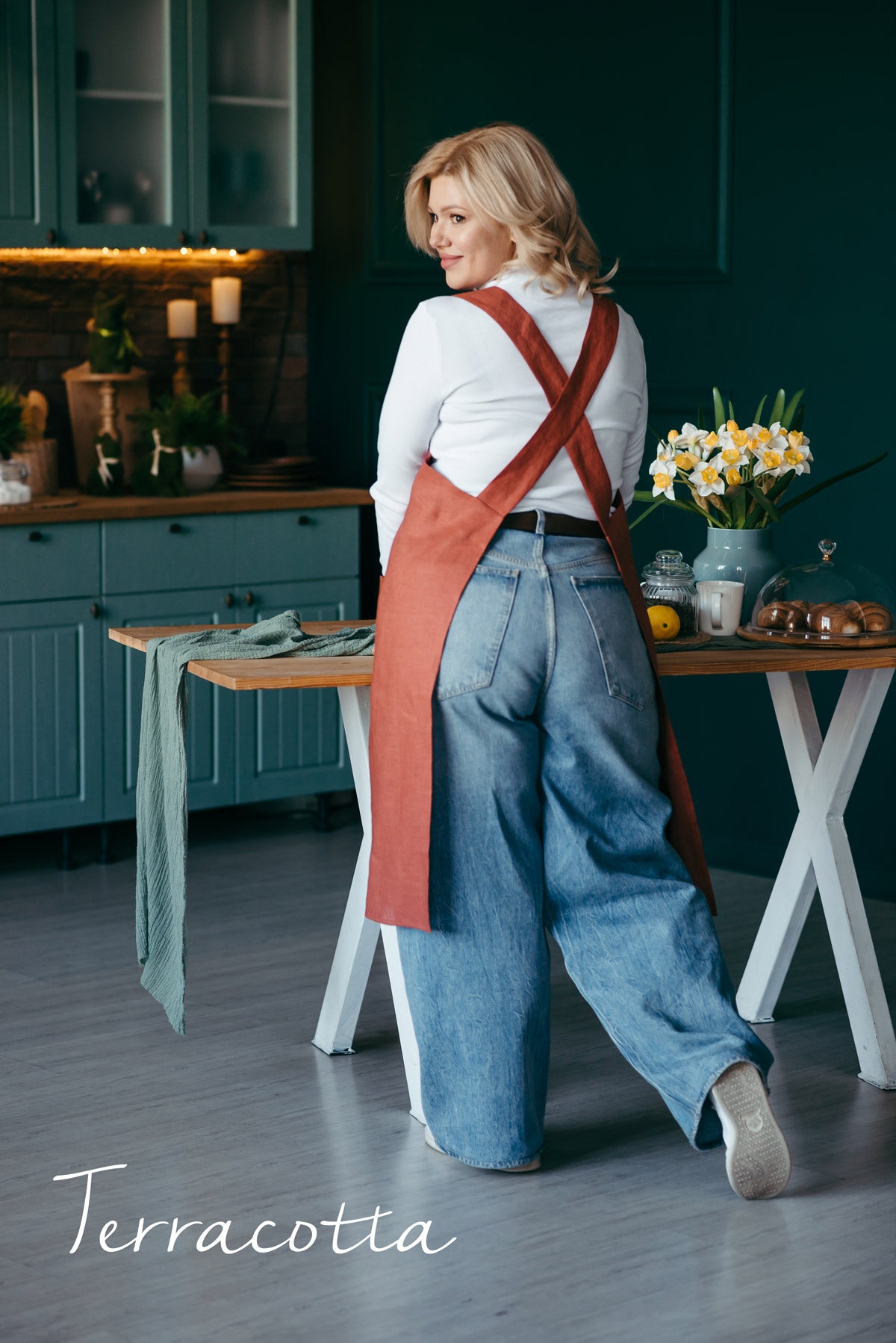 Linen Pinafore Apron | Apron for Artists