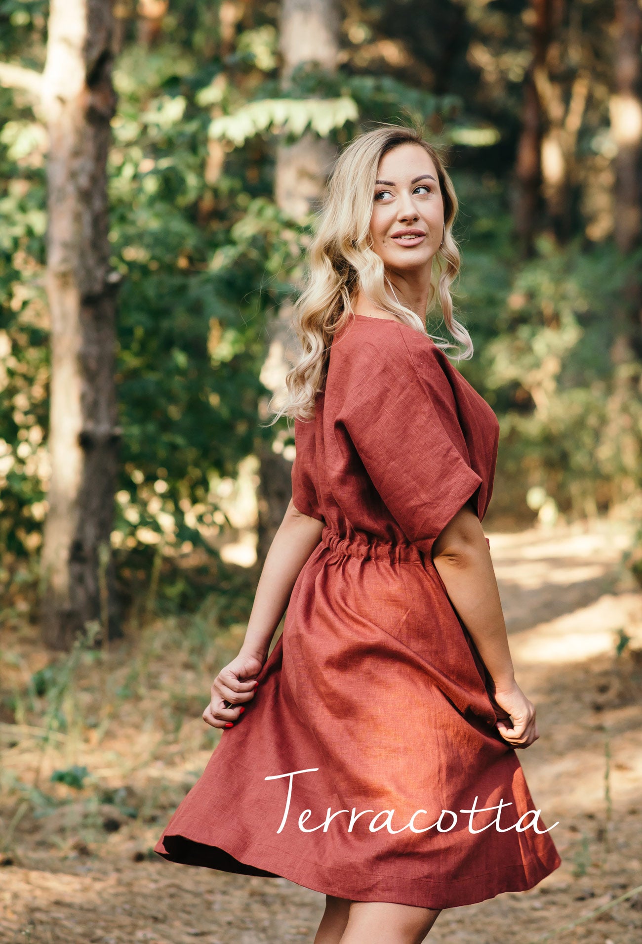 Linen Kaftan Dress – Short or Maxi