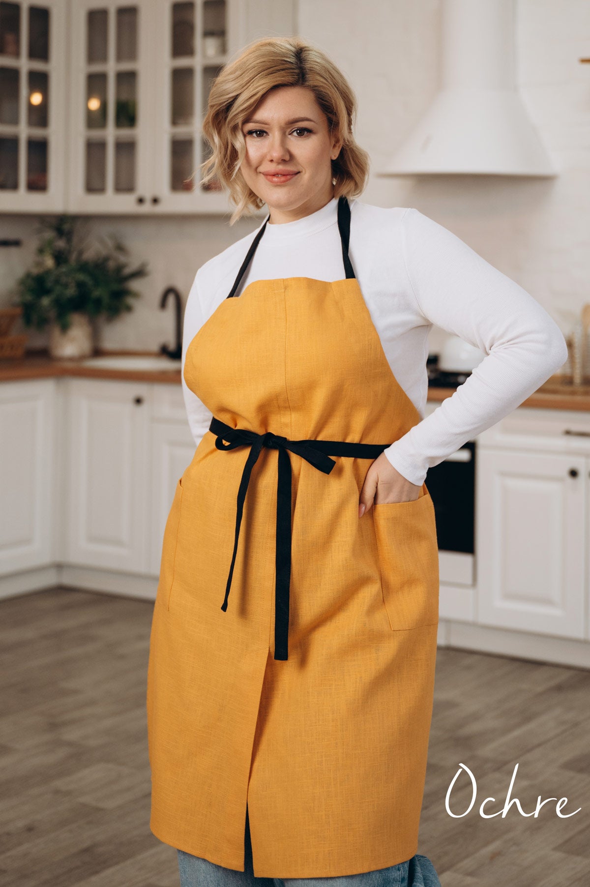 Natural Linen Artist Apron