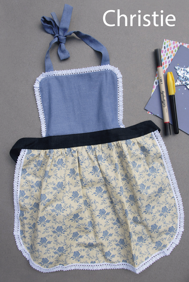 Kids' Personalised Aprons | Blue, Navy & Turquoise Prints