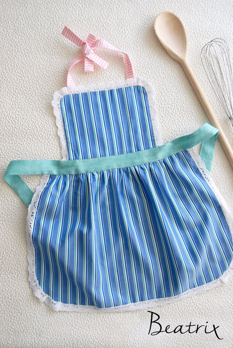 Kids' Personalised Aprons | Blue, Navy & Turquoise Prints